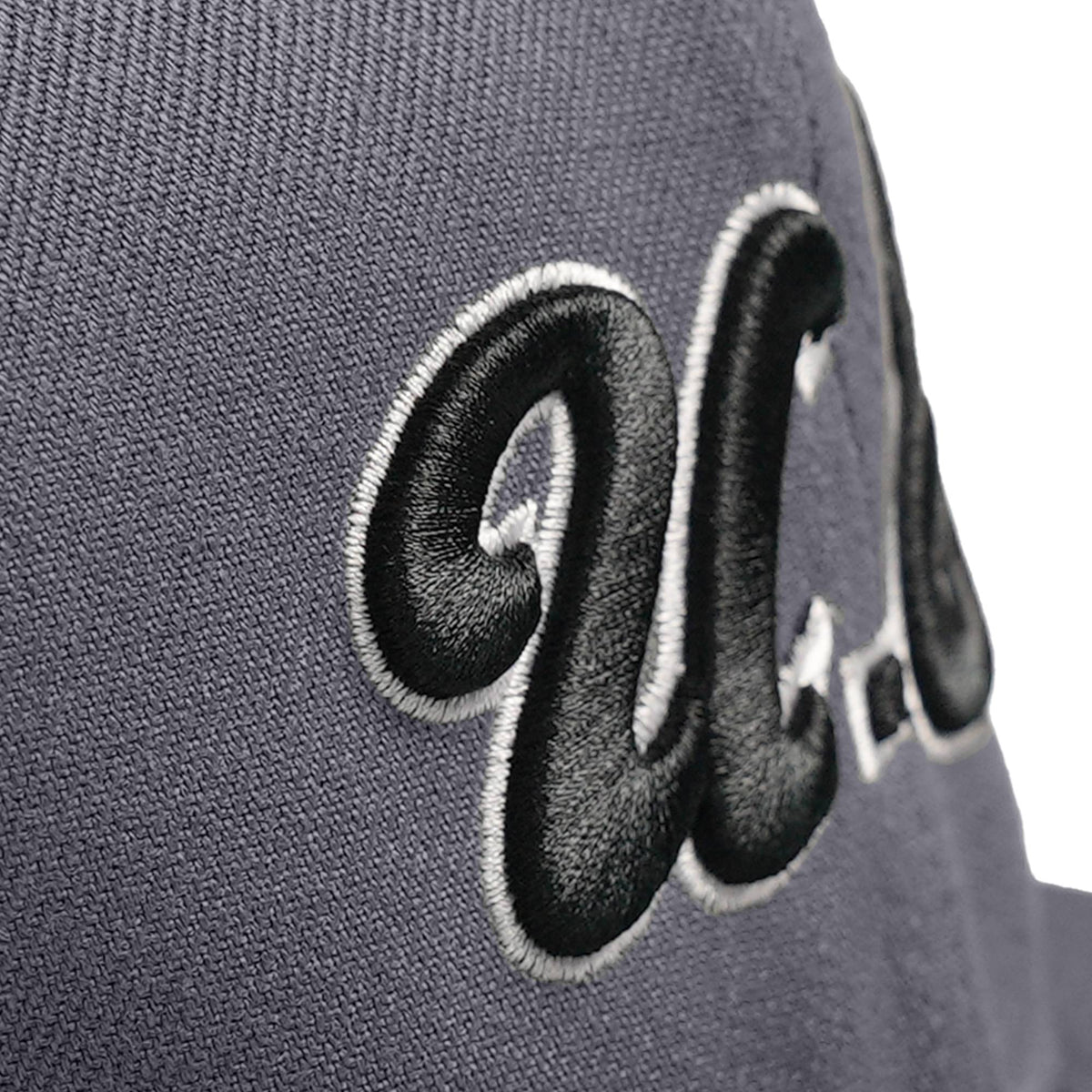 Custom White 3D Puff Embroidery Flat Embroidery Flat Eaves Sport Baseball Cap Design for Men/Women/Youth-Grey