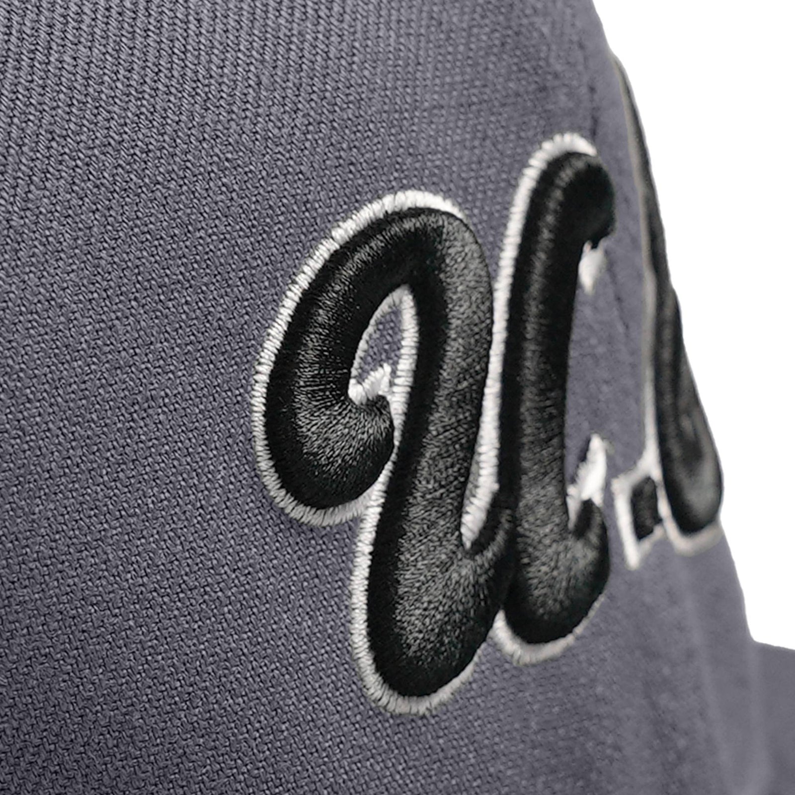 Custom White 3D Puff Embroidery Flat Embroidery Flat Eaves Sport Baseball Cap Design for Men/Women/Youth-Grey