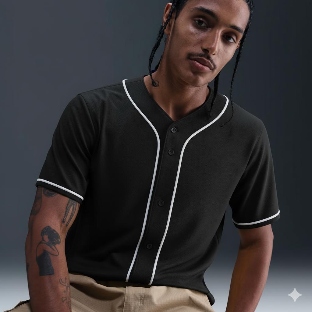 Black Gray-White Classic Style Authentic Baseball Jersey For Men