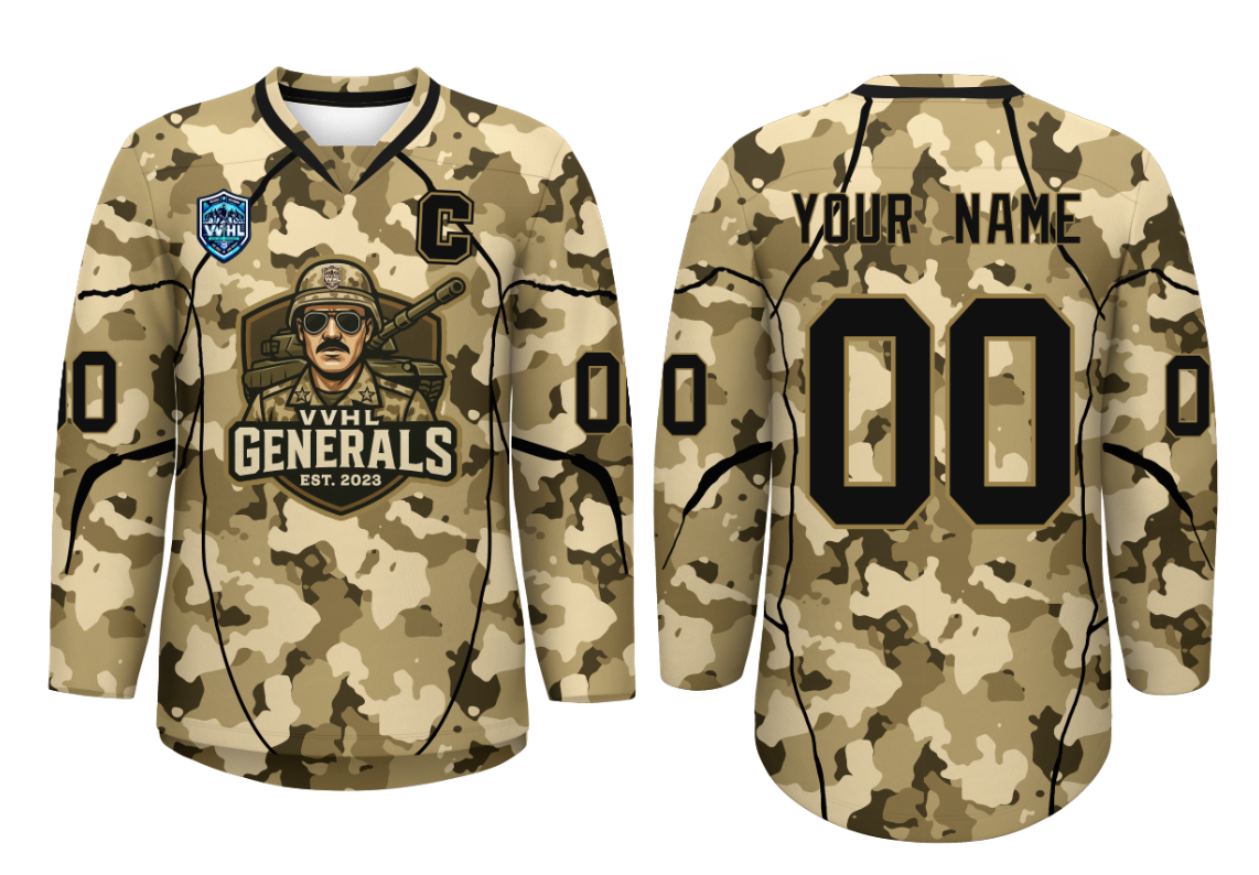 VVHL S9 Generals Olive Hockey Jersey