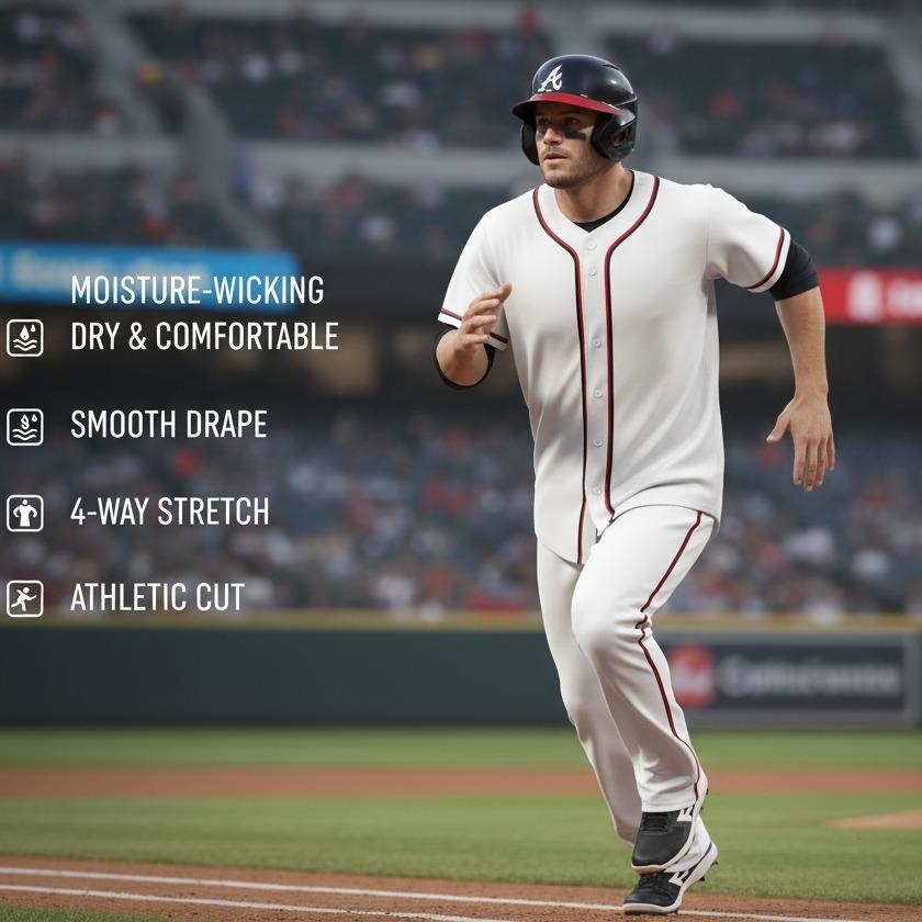 White Red-Black Classic Style Baseball Jersey For Men