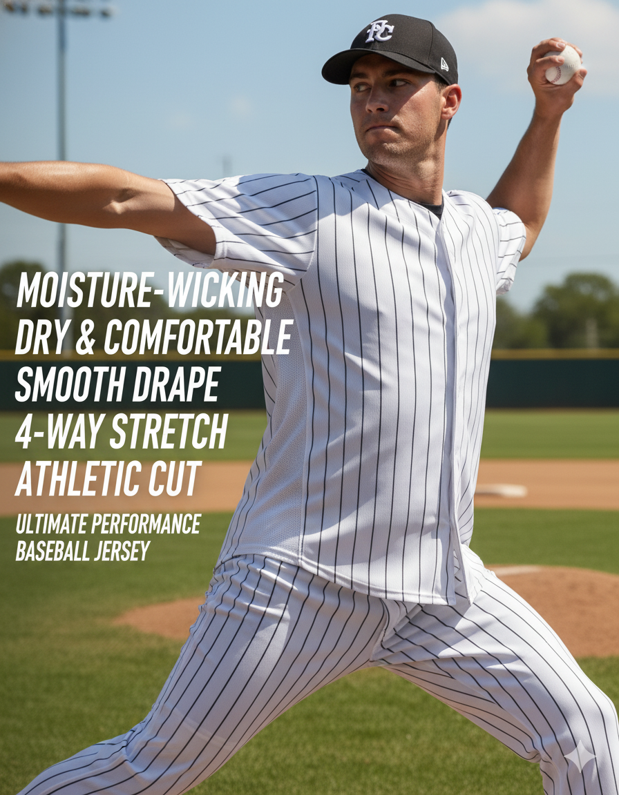 White Black Stripe Fashion Authentic Baseball Jersey For Men