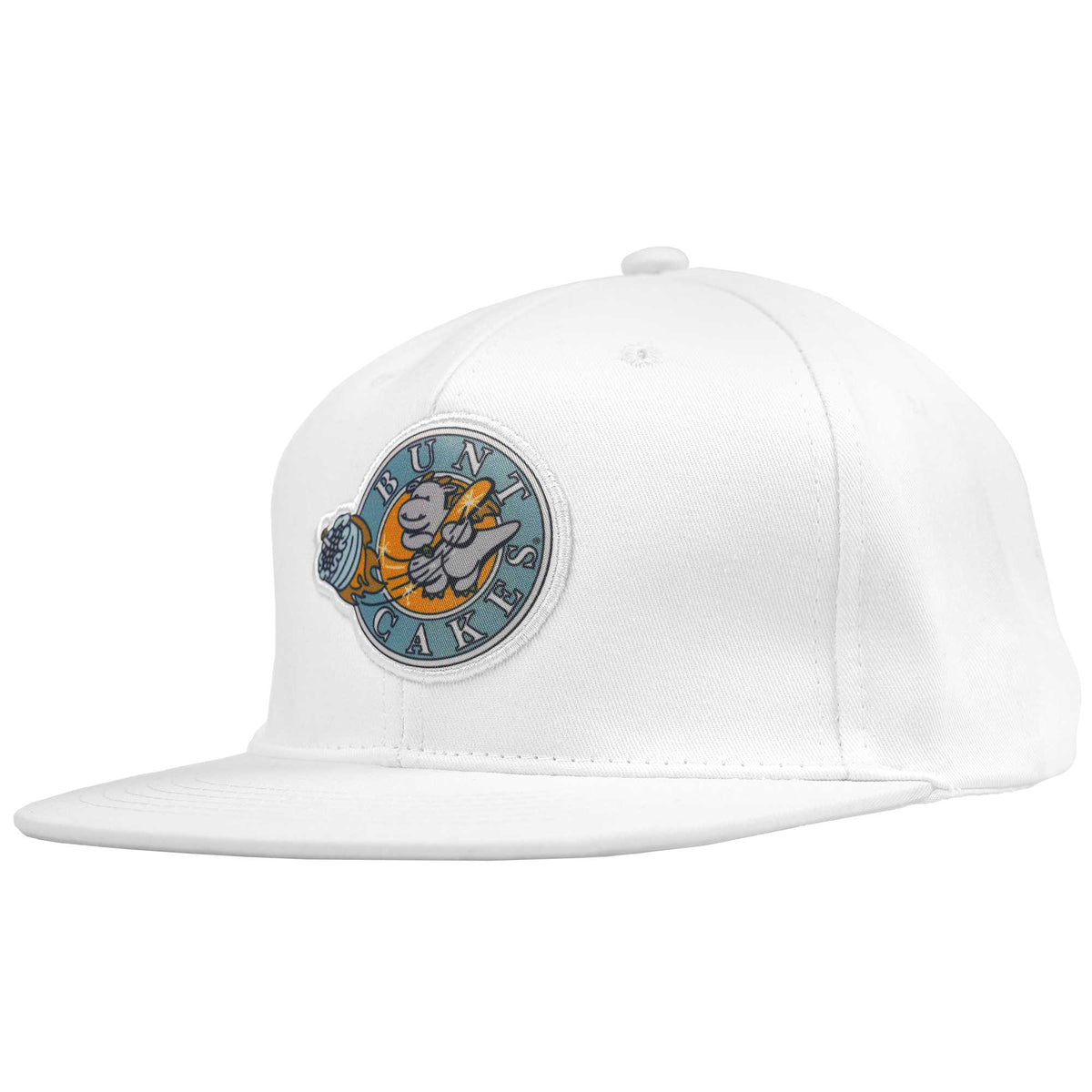 Custom White 3D Puff Embroidery Flat Embroidery Flat Eaves Sport Baseball Cap Design for Men/Women/Youth-White1