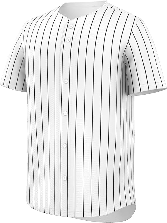 White Black Stripe Fashion Authentic Baseball Jersey For Men