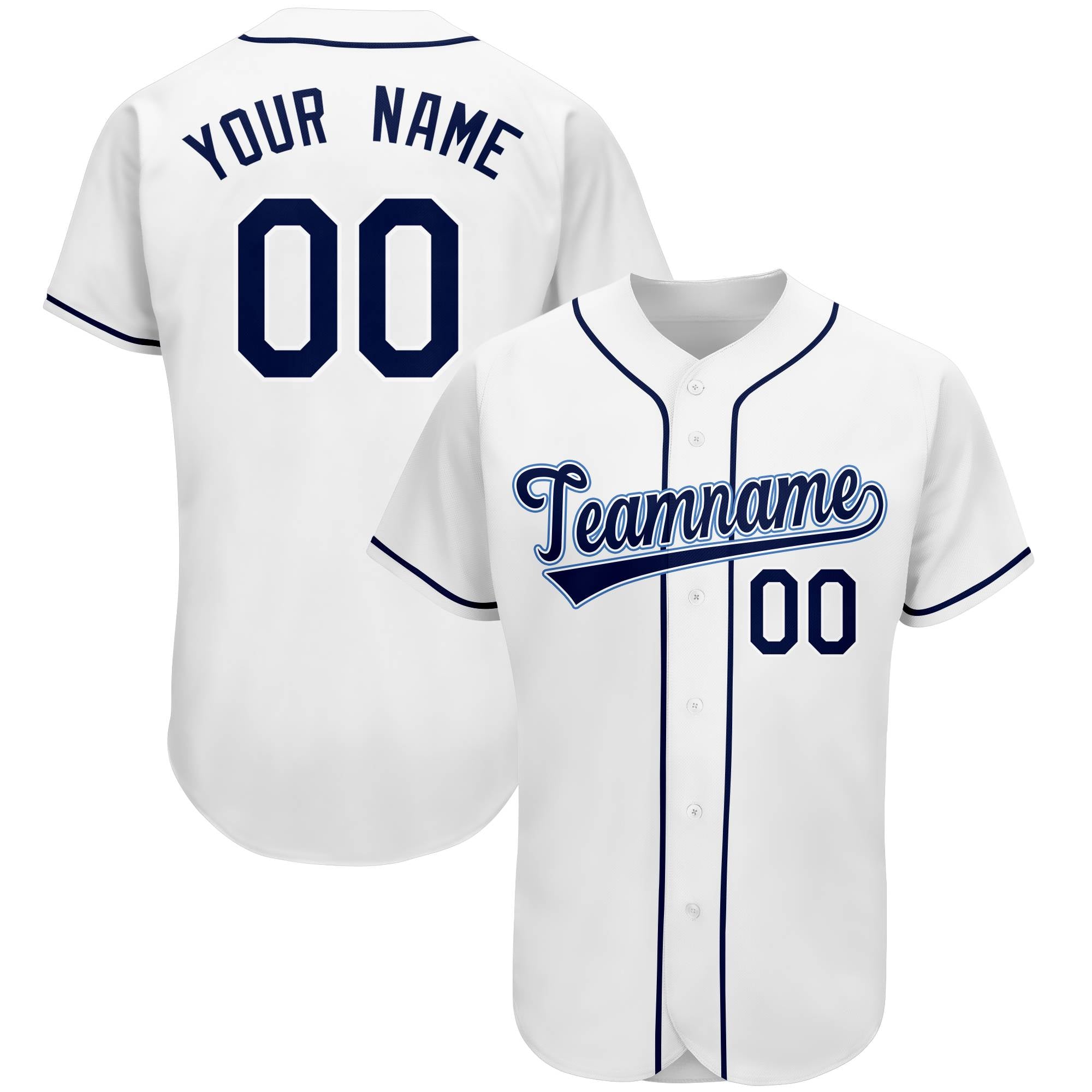 Custom White Team Classic Authentic Baseball Jersey