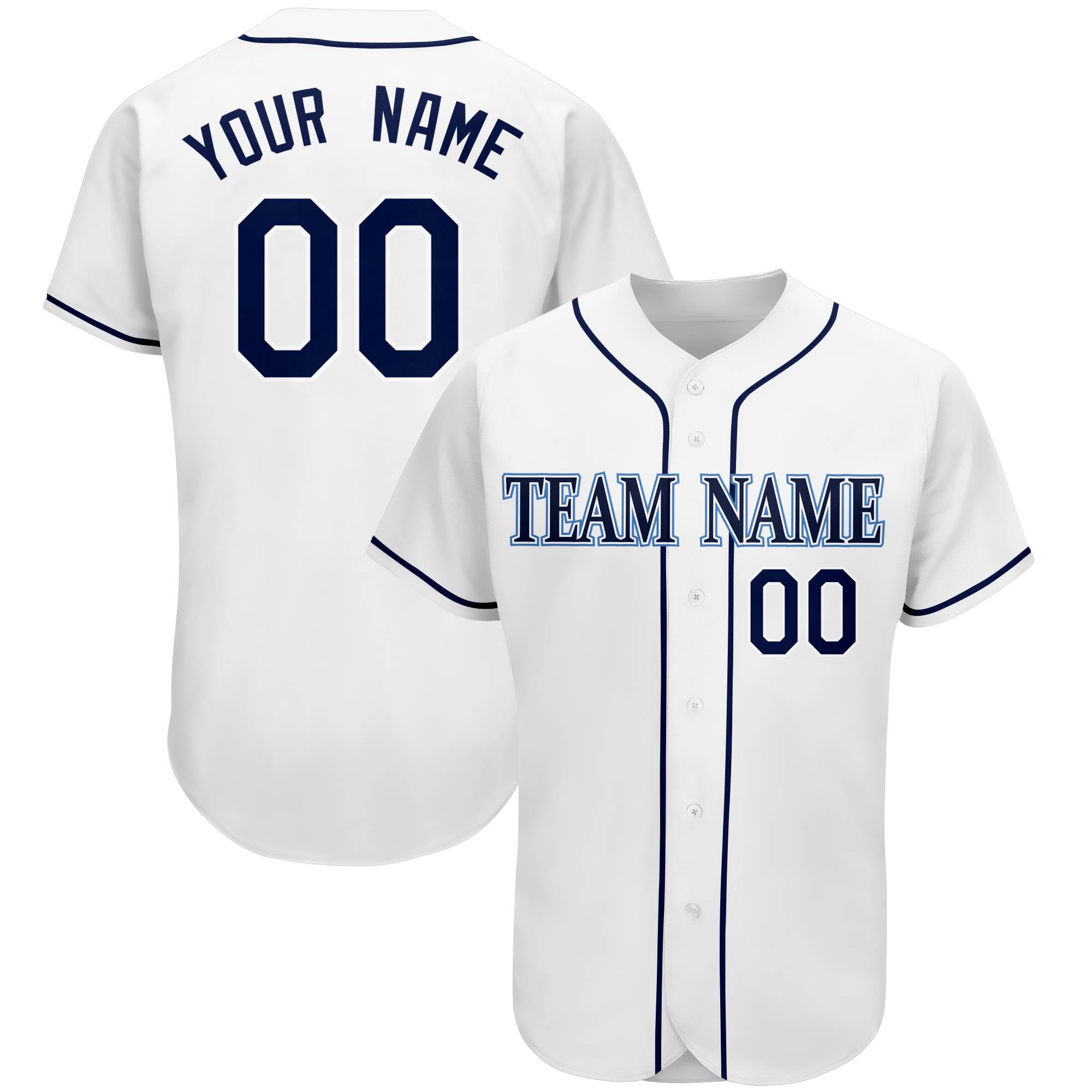 Custom White Team Classic Authentic Baseball Jersey