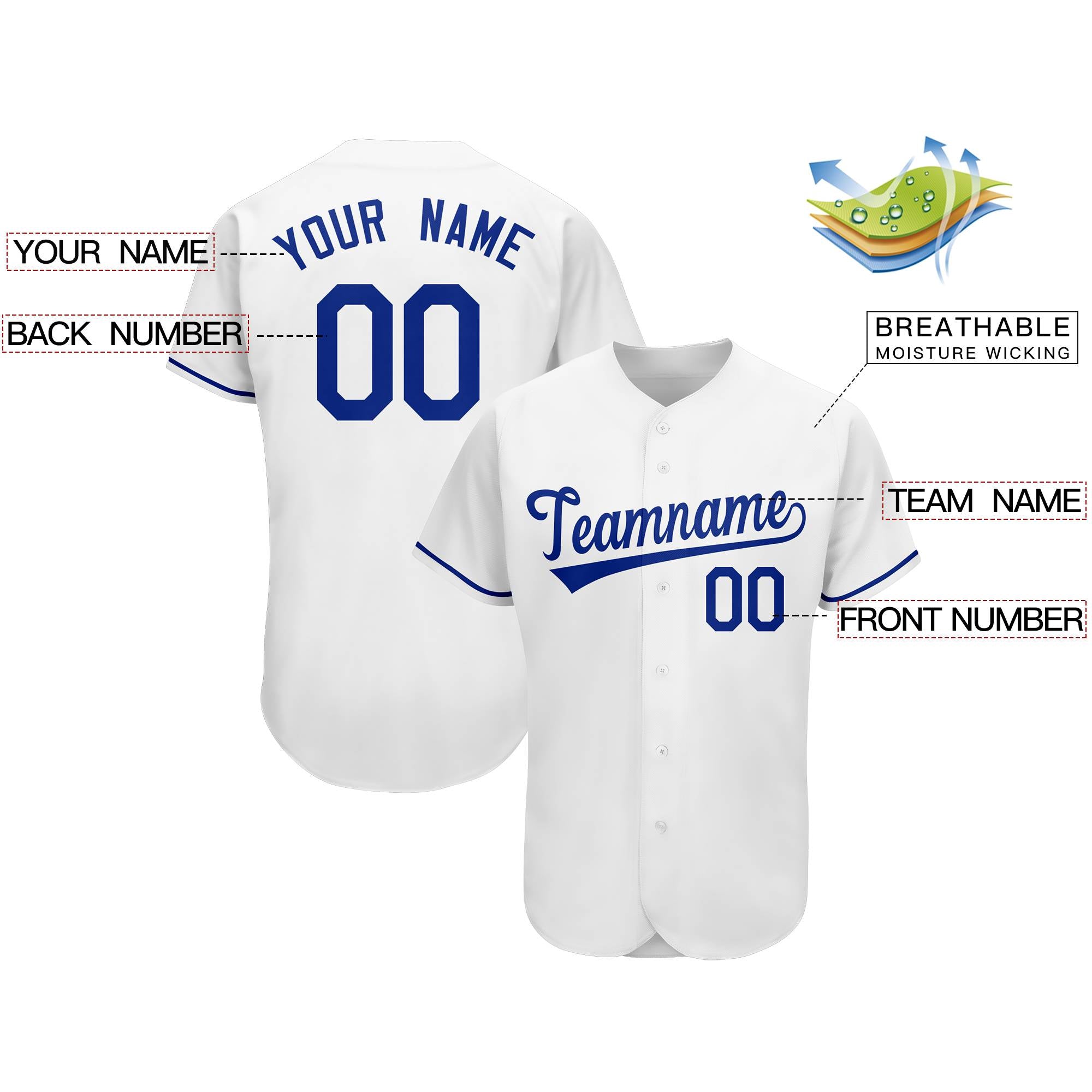 Custom White Team Classic Authentic Baseball Jersey