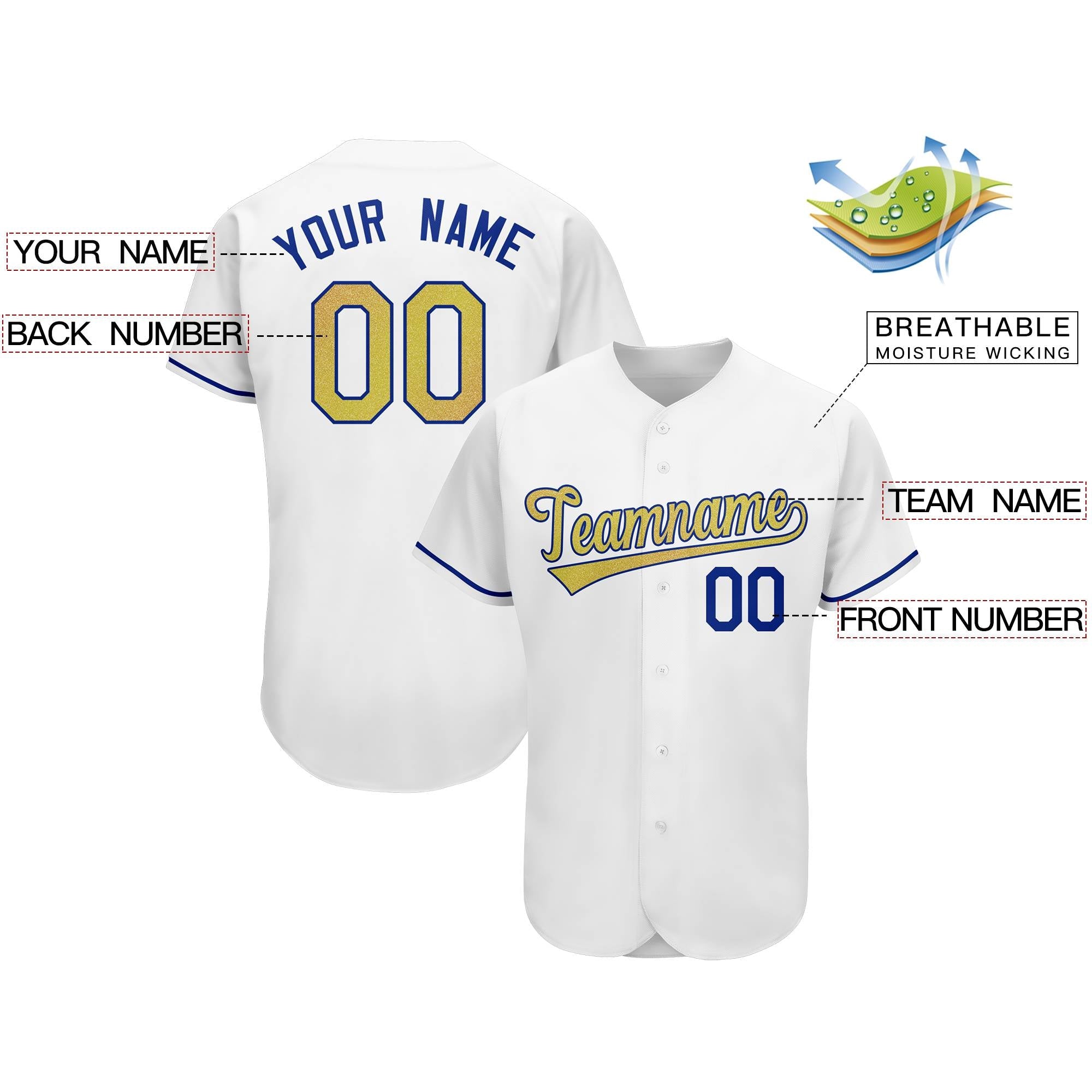 Custom White Team Classic Authentic Baseball Jersey