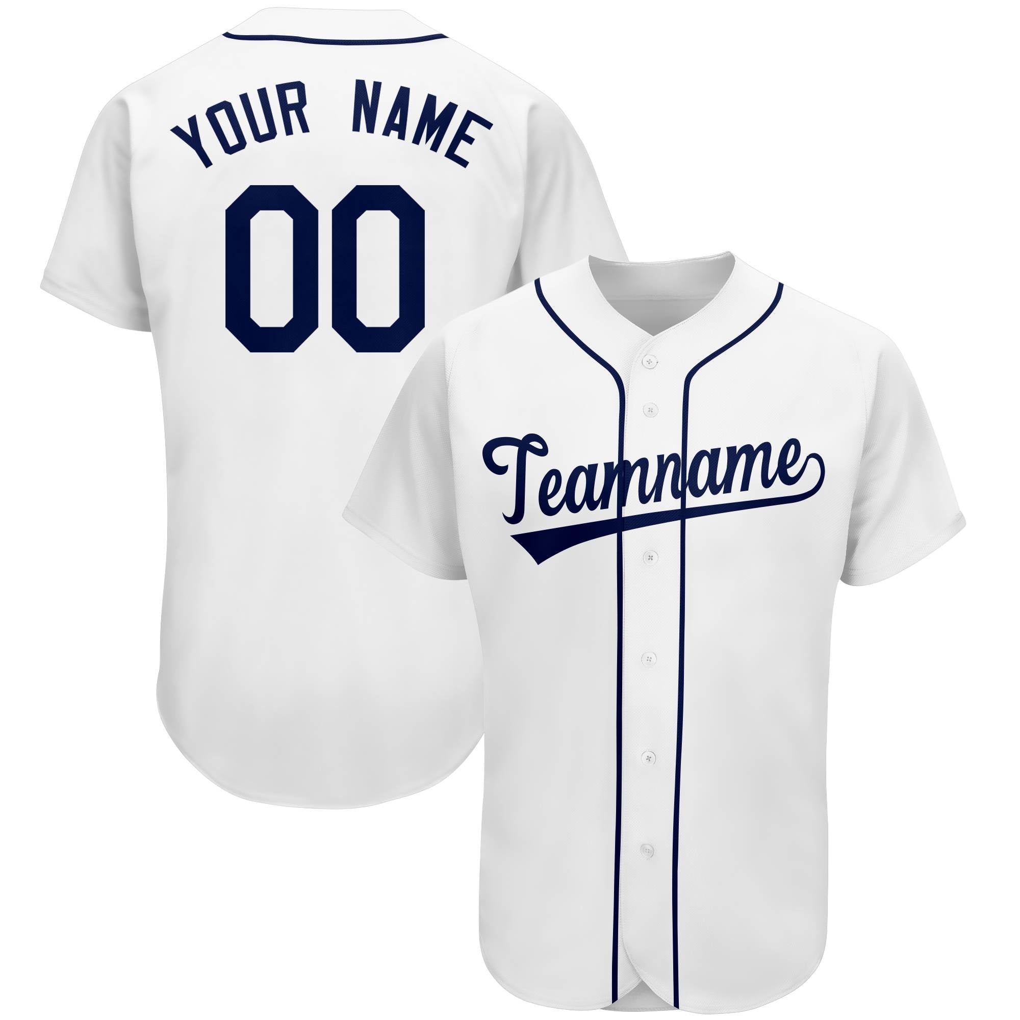Custom White Team Classic Authentic Baseball Jersey