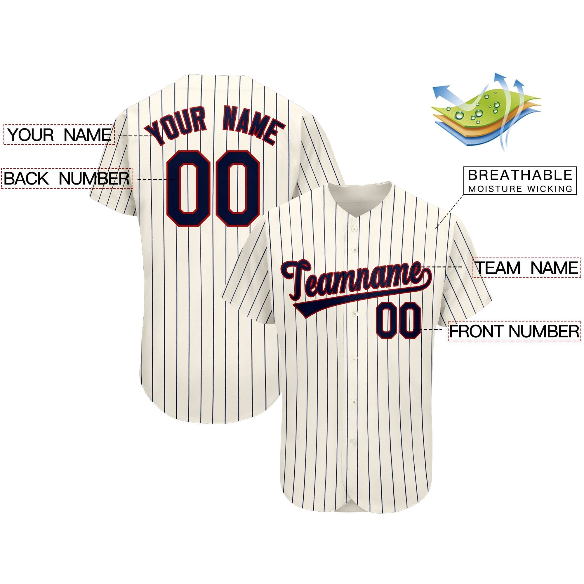 Custom Cream Team Classic Authentic Baseball Jersey