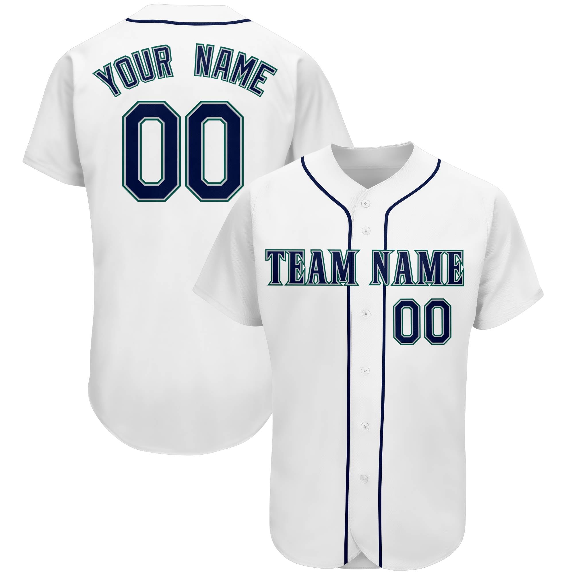 Custom White Team Classic Authentic Baseball Jersey