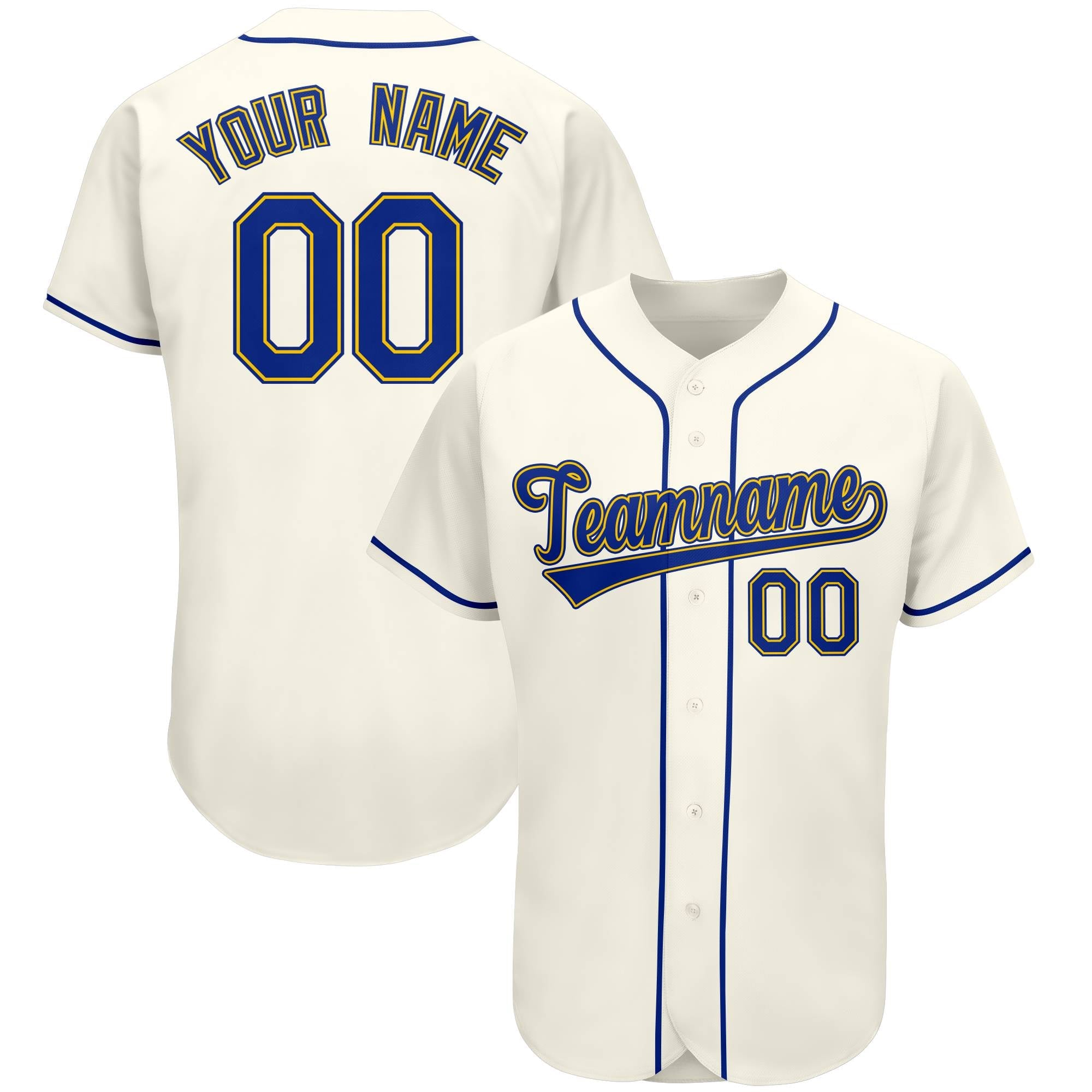 Custom Cream Team Classic Authentic Baseball Jersey