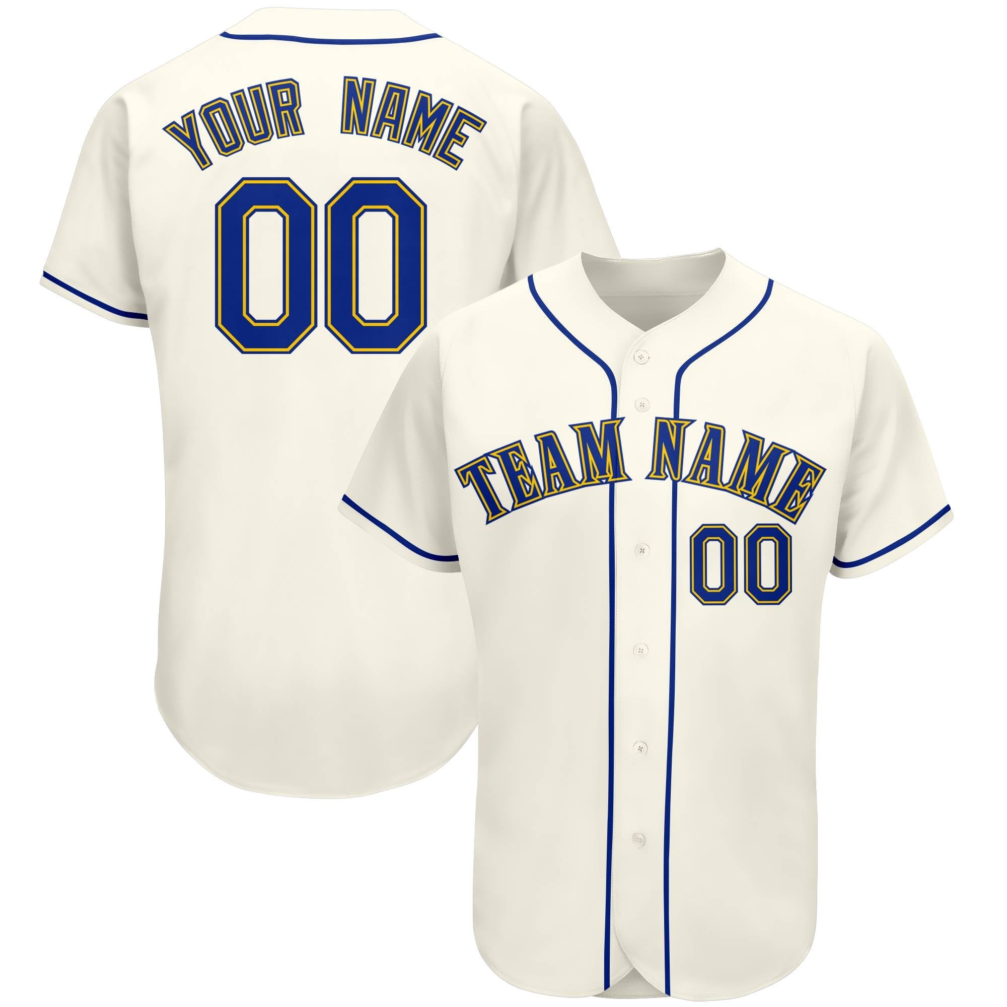 Custom Cream Team Classic Authentic Baseball Jersey