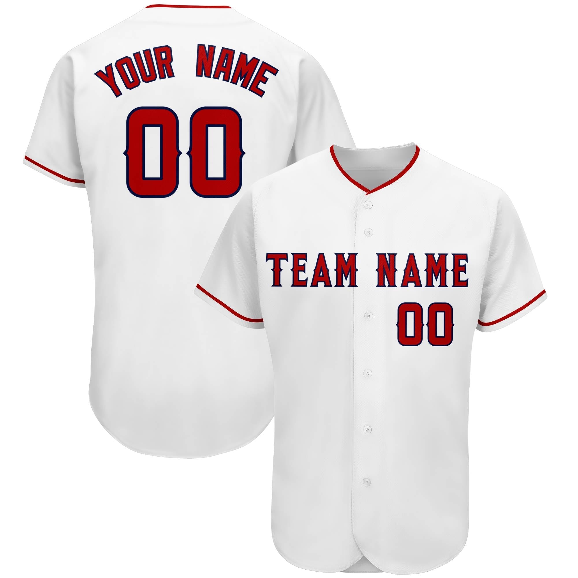 Custom White Team Classic Authentic Baseball Jersey