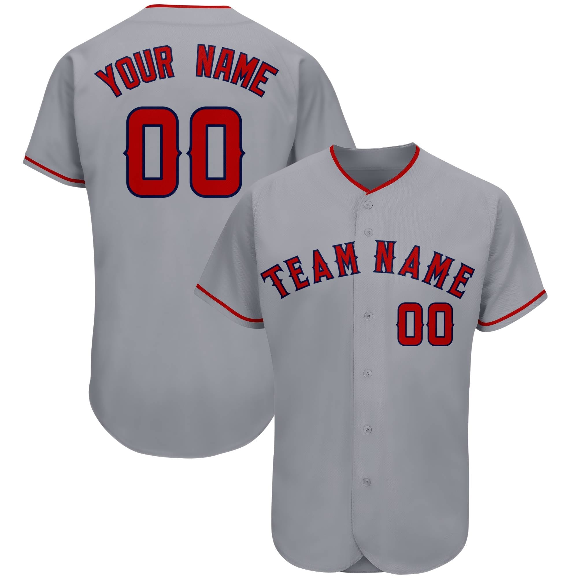 Custom Gray Team Classic Authentic Baseball Jersey
