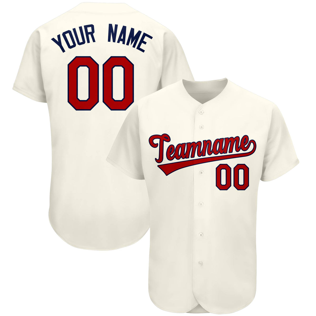 Custom Cream Team Classic Authentic Baseball Jersey