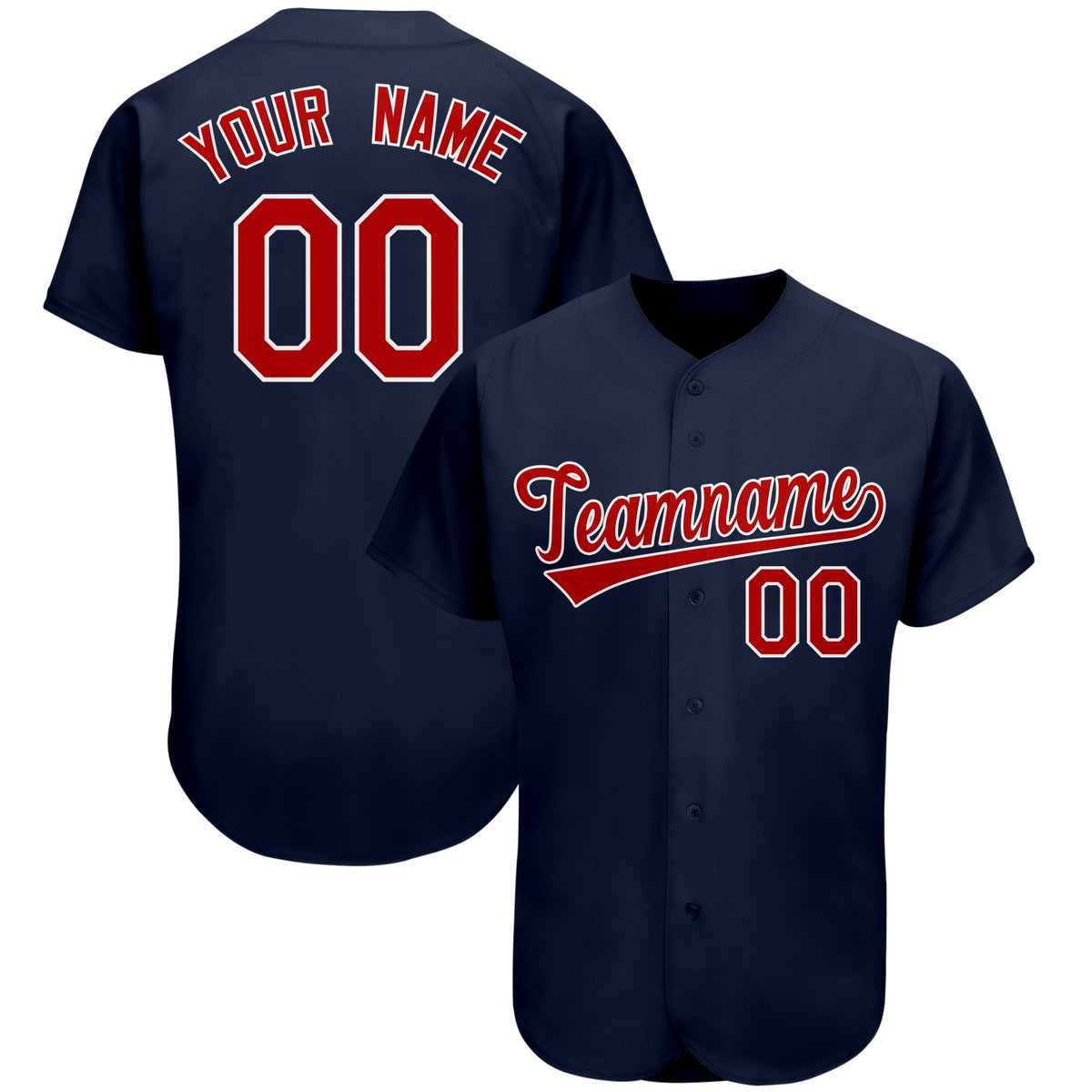 Custom Navy Team Classic Authentic Baseball Jersey