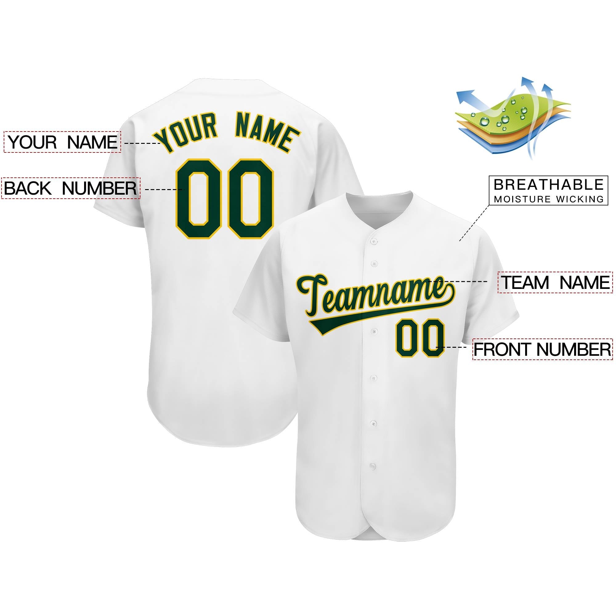 Custom White Team Classic Authentic Baseball Jersey