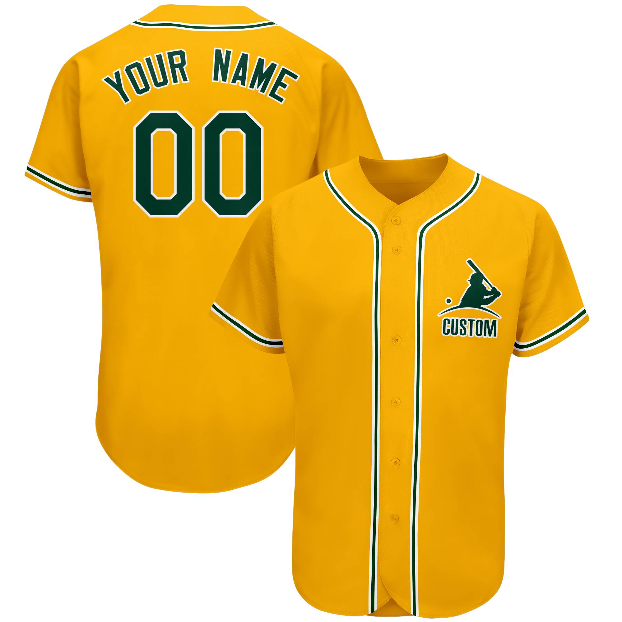 Custom Gold Team Classic Authentic Baseball Jersey