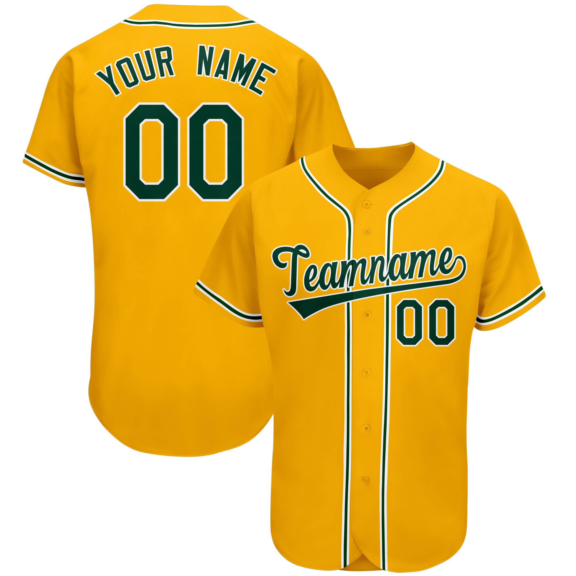 Custom Gold Team Classic Authentic Baseball Jersey