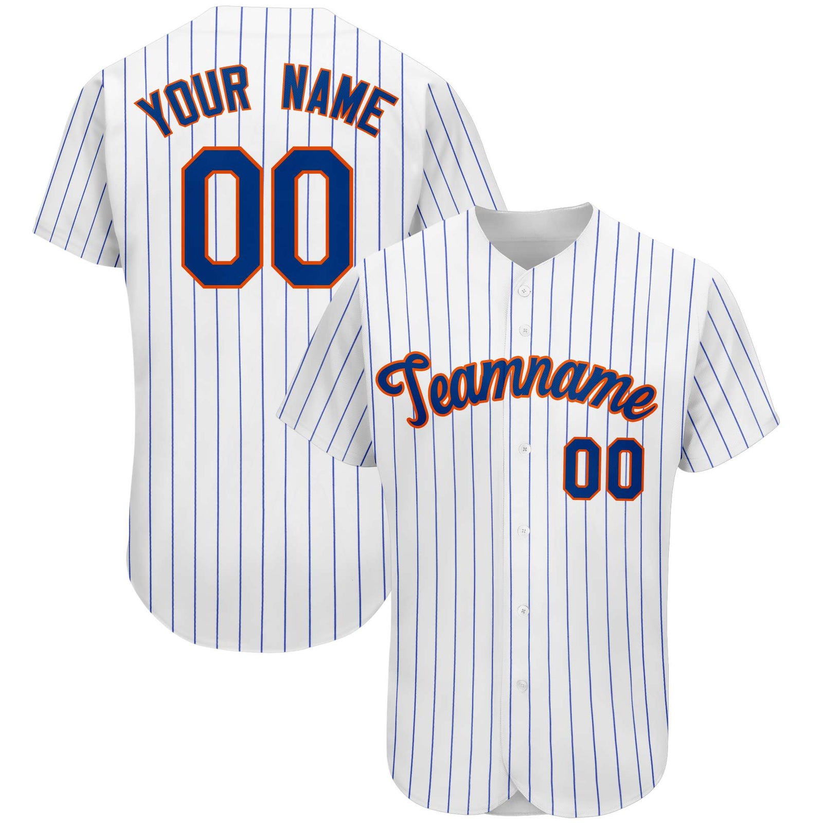Custom Royal Team Classic Style Authentic Baseball Jersey