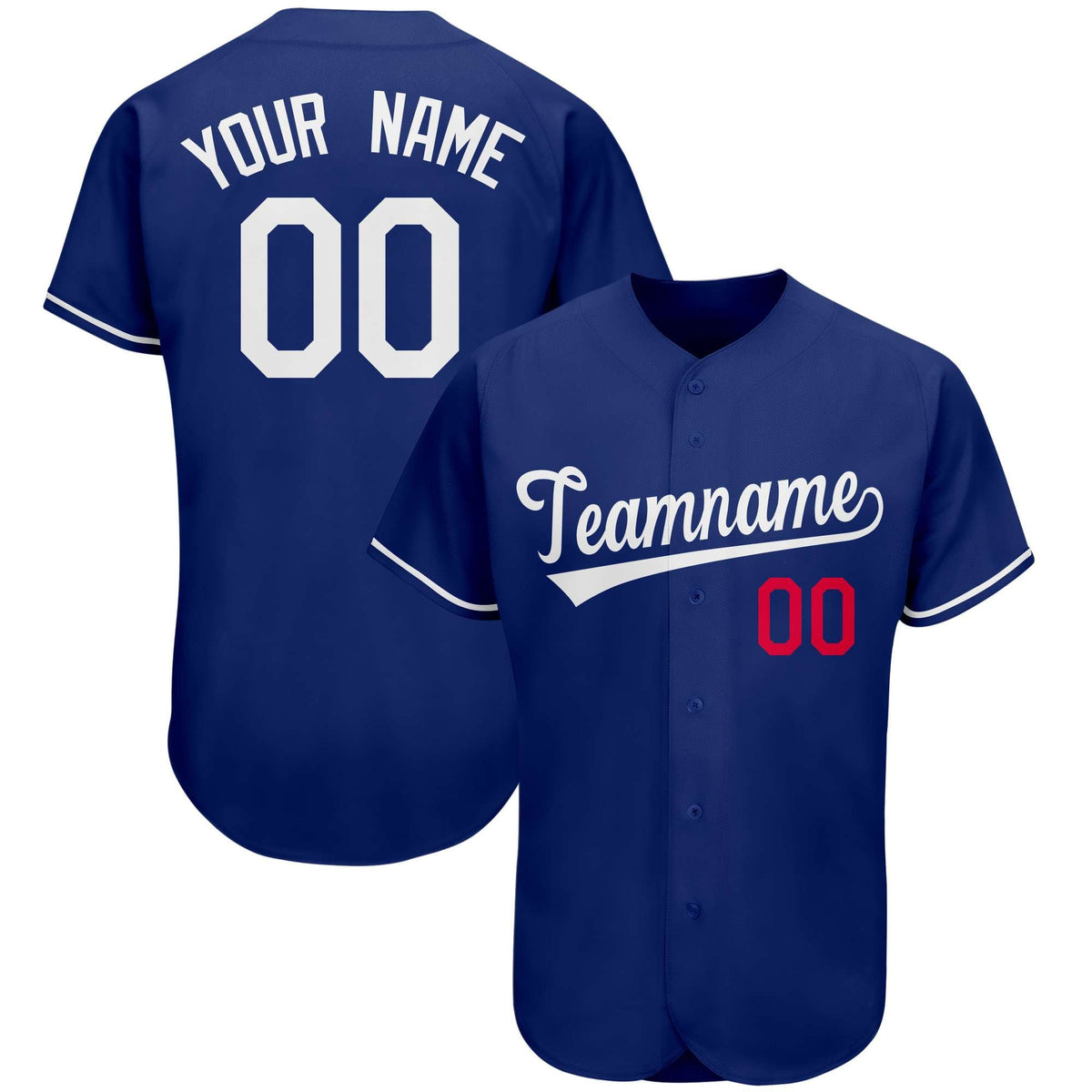Custom Royal Team Classic Style Authentic Baseball Jersey