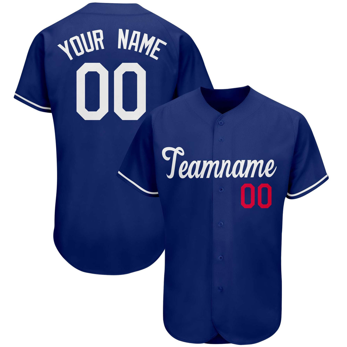 Custom Royal Team Classic Style Authentic Baseball Jersey