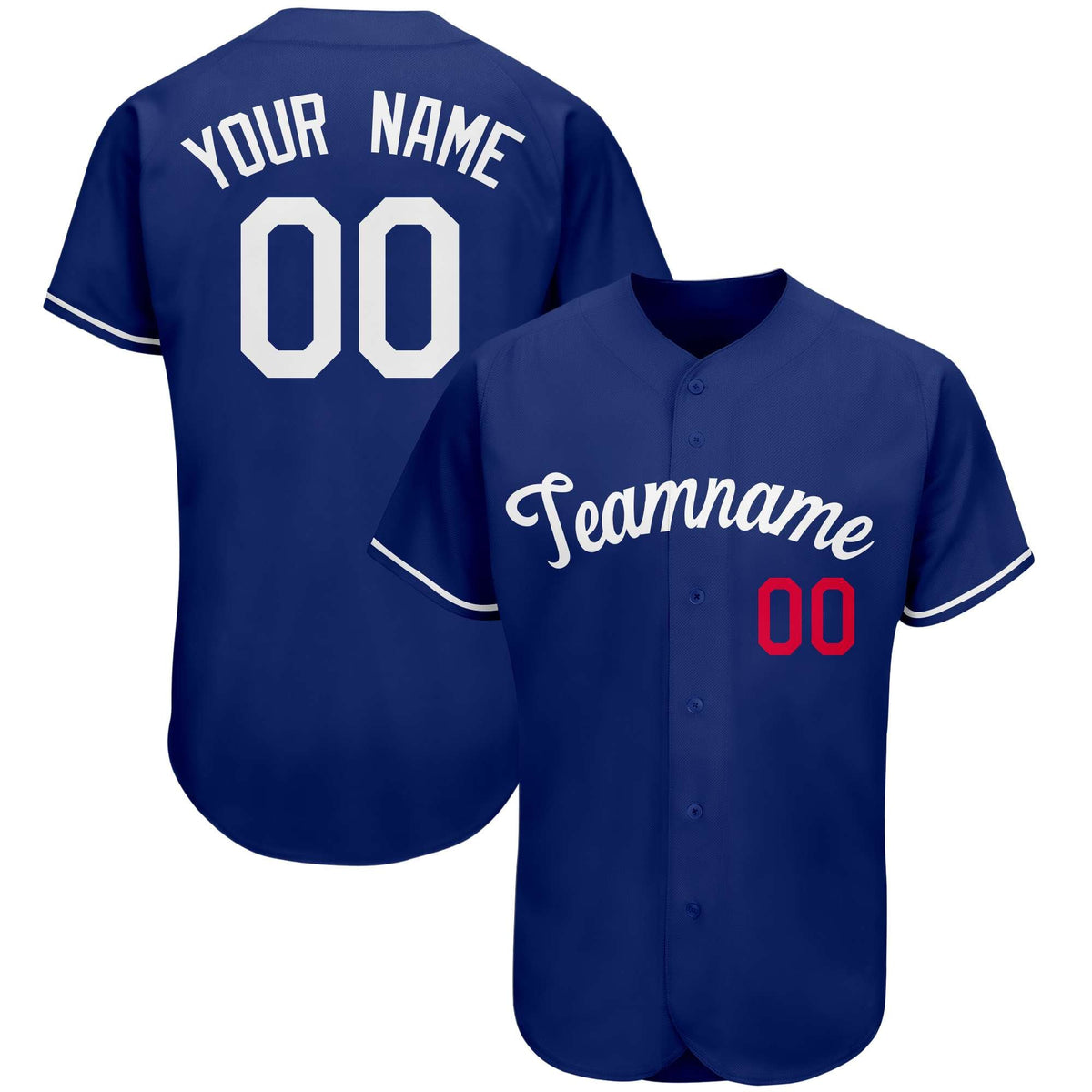 Custom Royal Team Classic Style Authentic Baseball Jersey