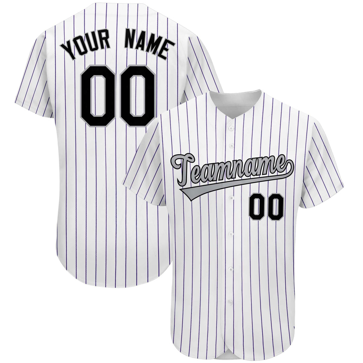 Custom Purple Team Classic Style Authentic Baseball Jersey