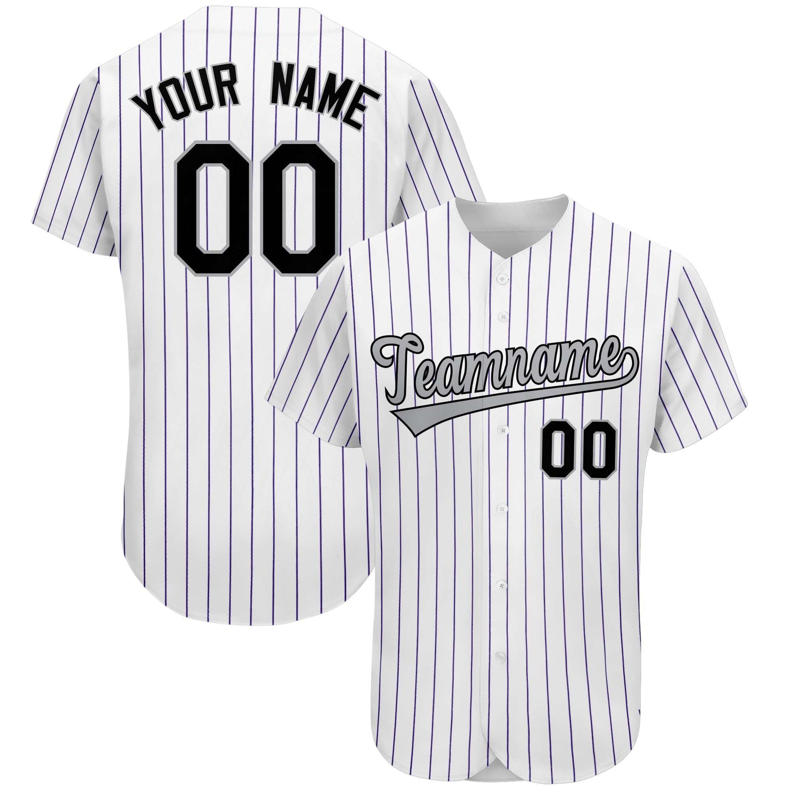 Custom Purple Team Classic Style Authentic Baseball Jersey