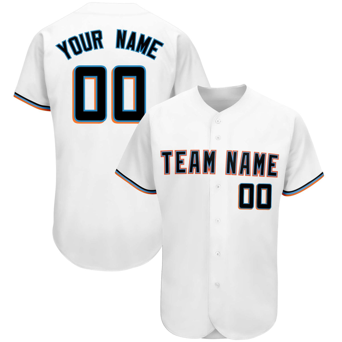 Custom White Team Classic Style Authentic Baseball Jersey
