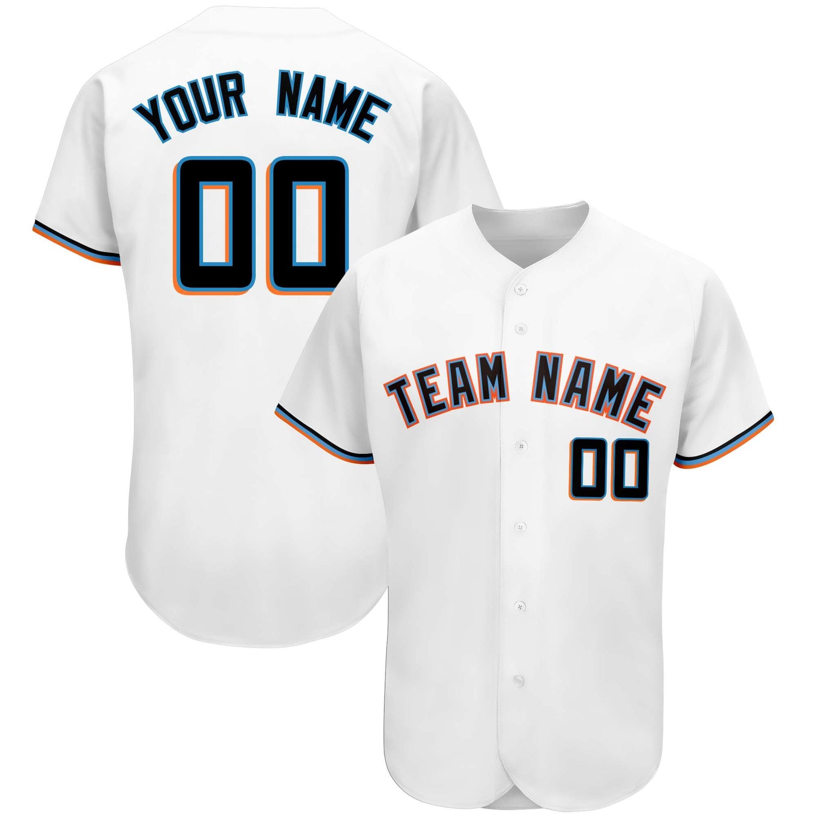 Custom White Team Classic Style Authentic Baseball Jersey