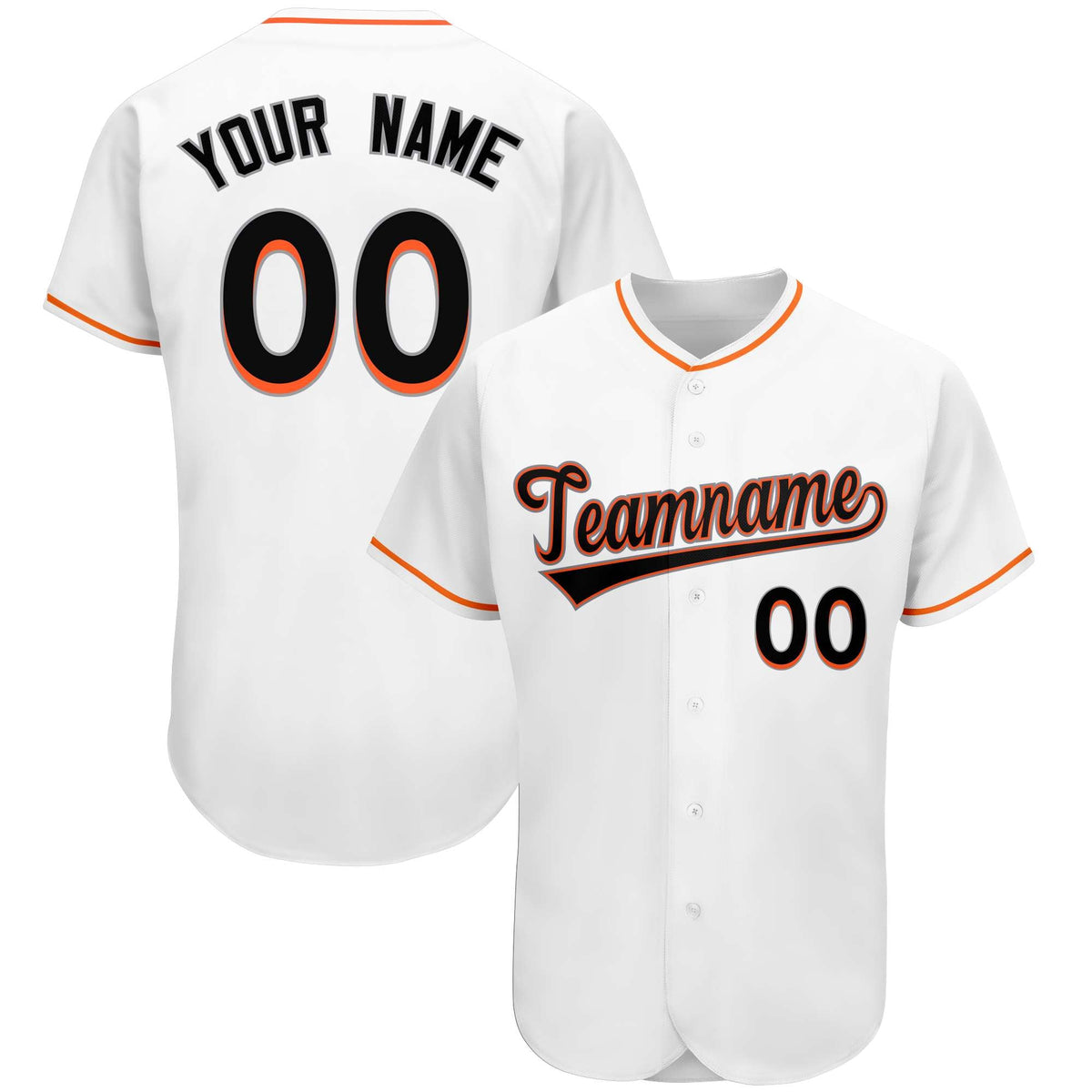 Custom White Team Classic Style Authentic Baseball Jersey