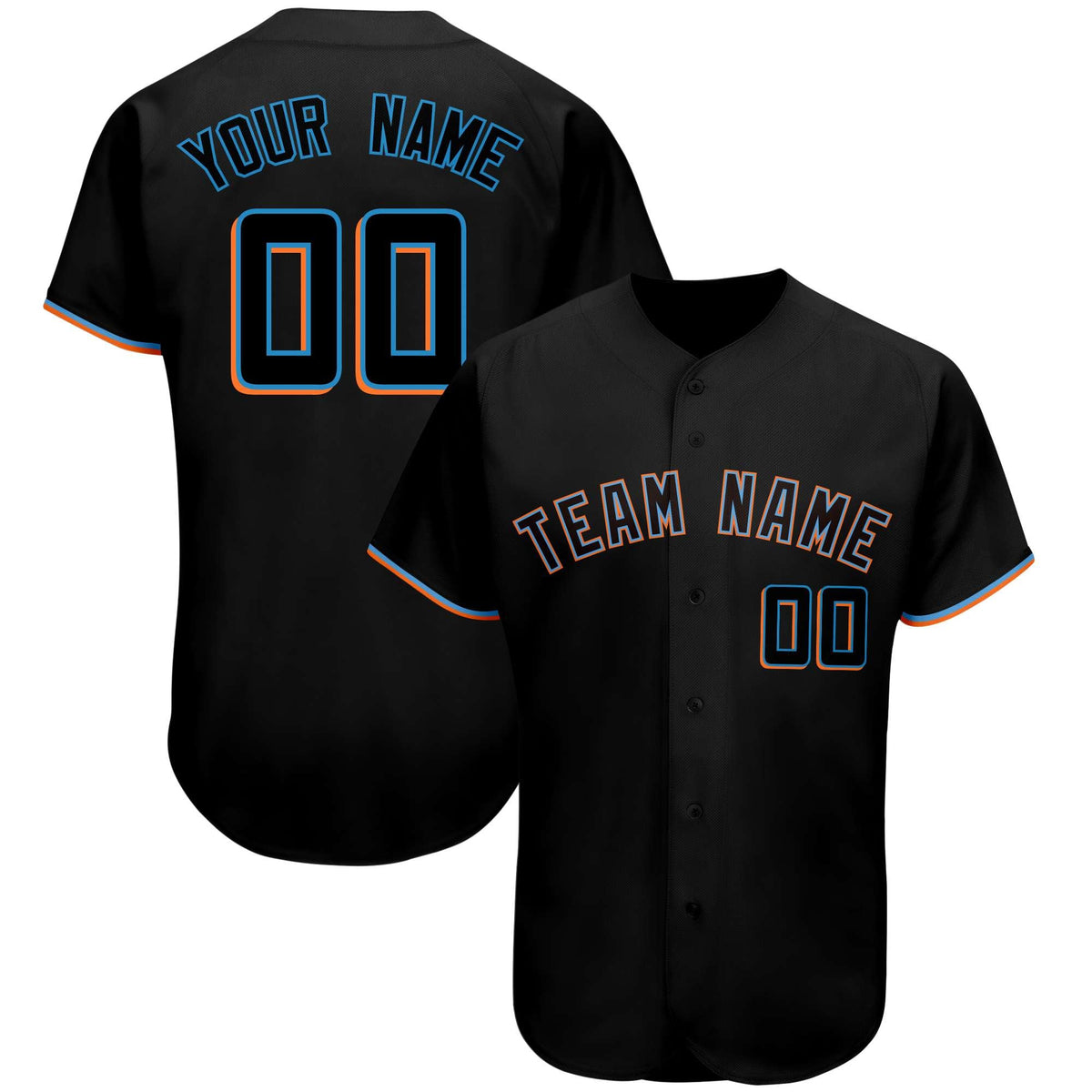 Custom Black Team Classic Style Authentic Baseball Jersey