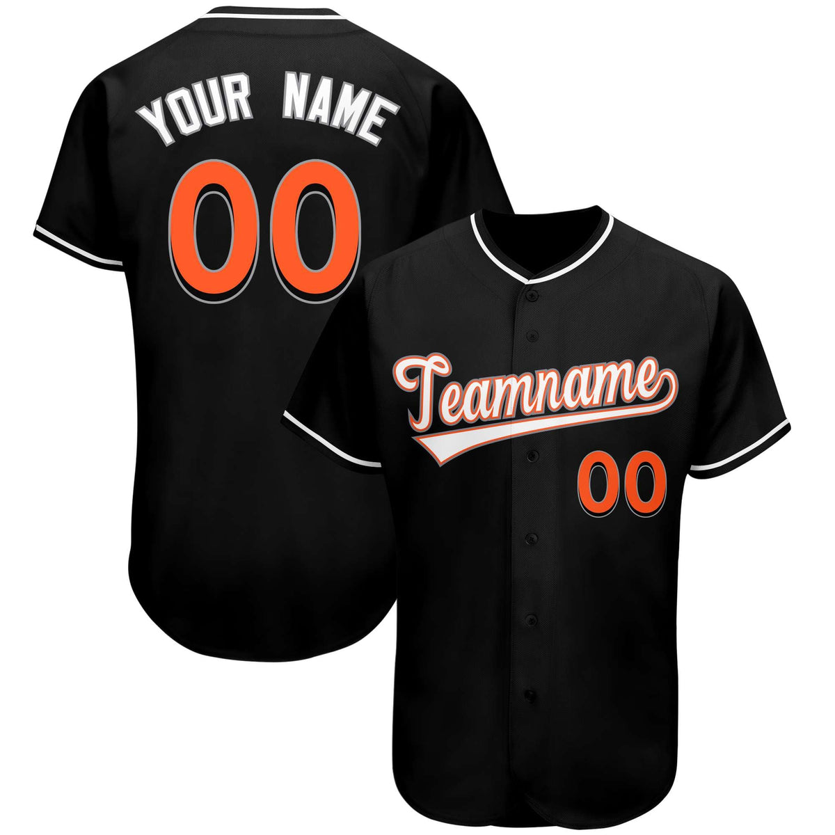 Custom Black Team Classic Style Authentic Baseball Jersey