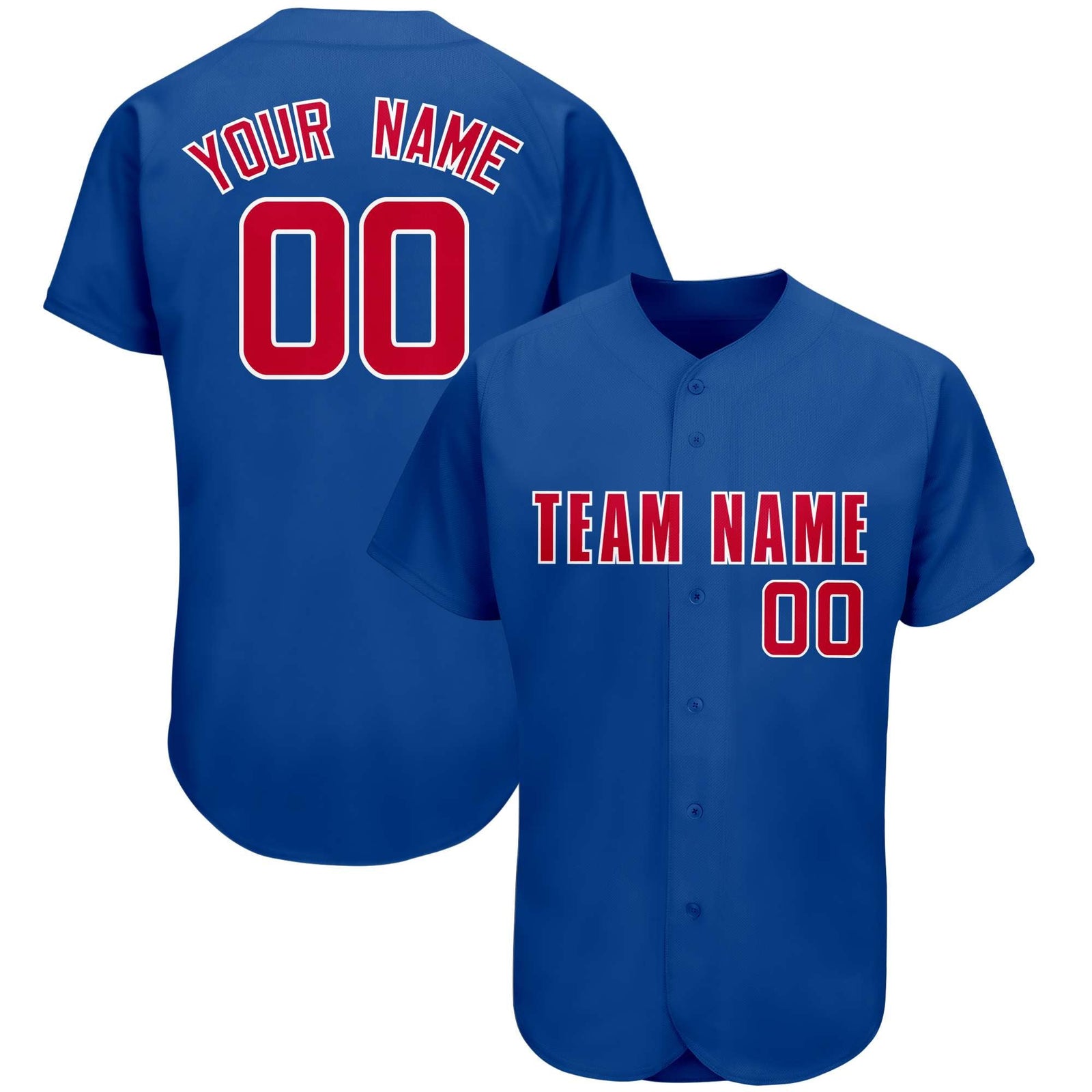 Custom Royal Team Classic Style Authentic Baseball Jersey