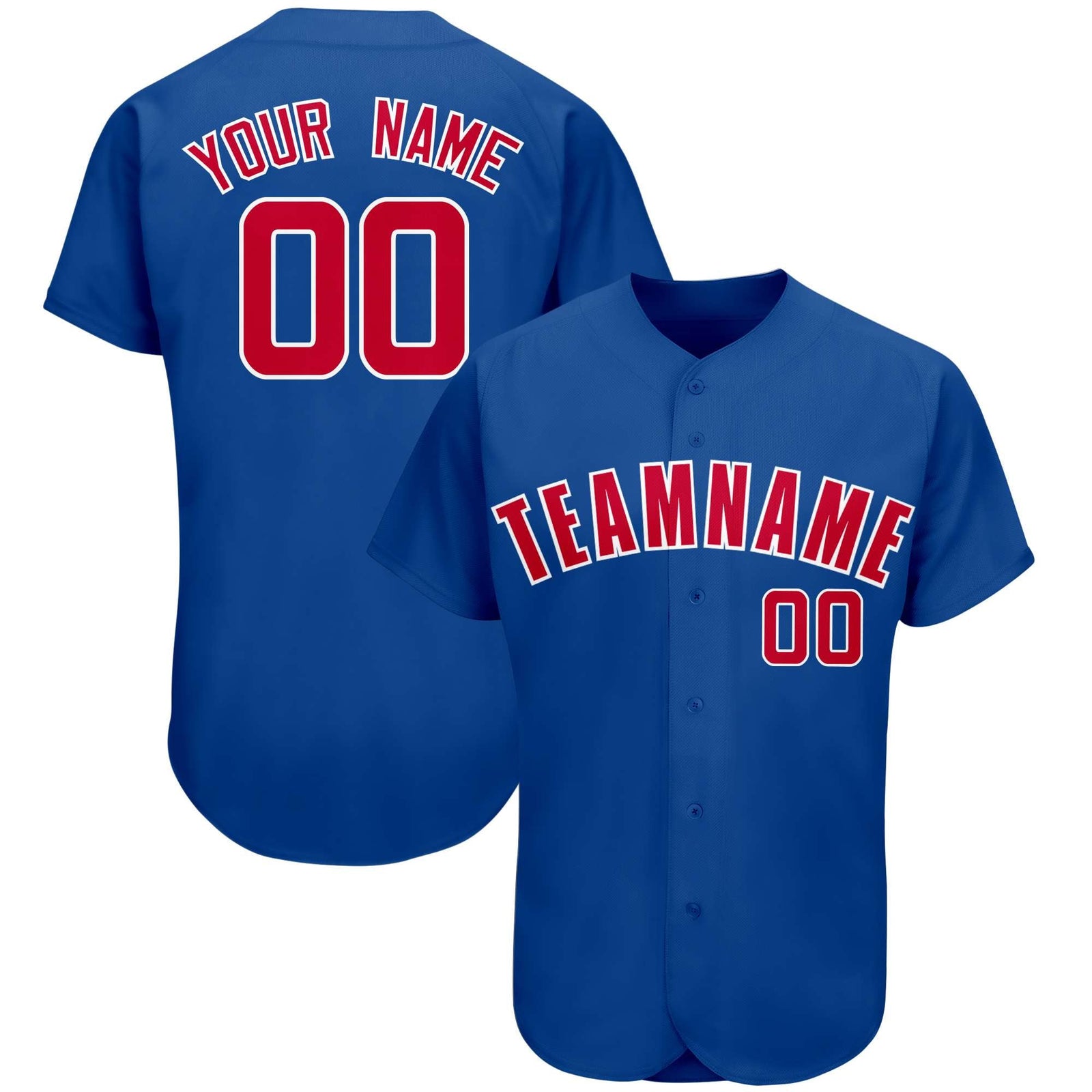 Custom Royal Team Classic Style Authentic Baseball Jersey