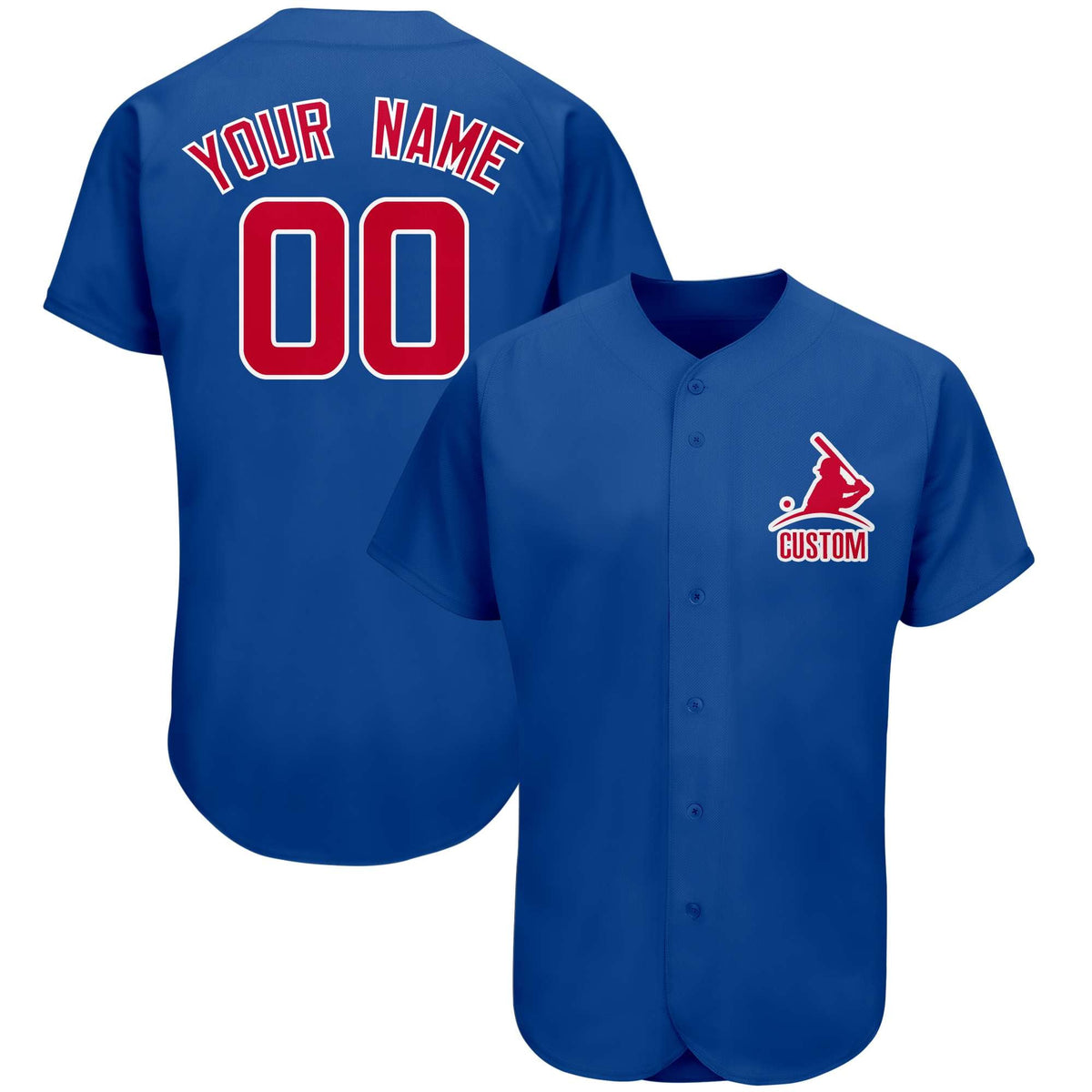 Custom Royal Team Classic Style Authentic Baseball Jersey