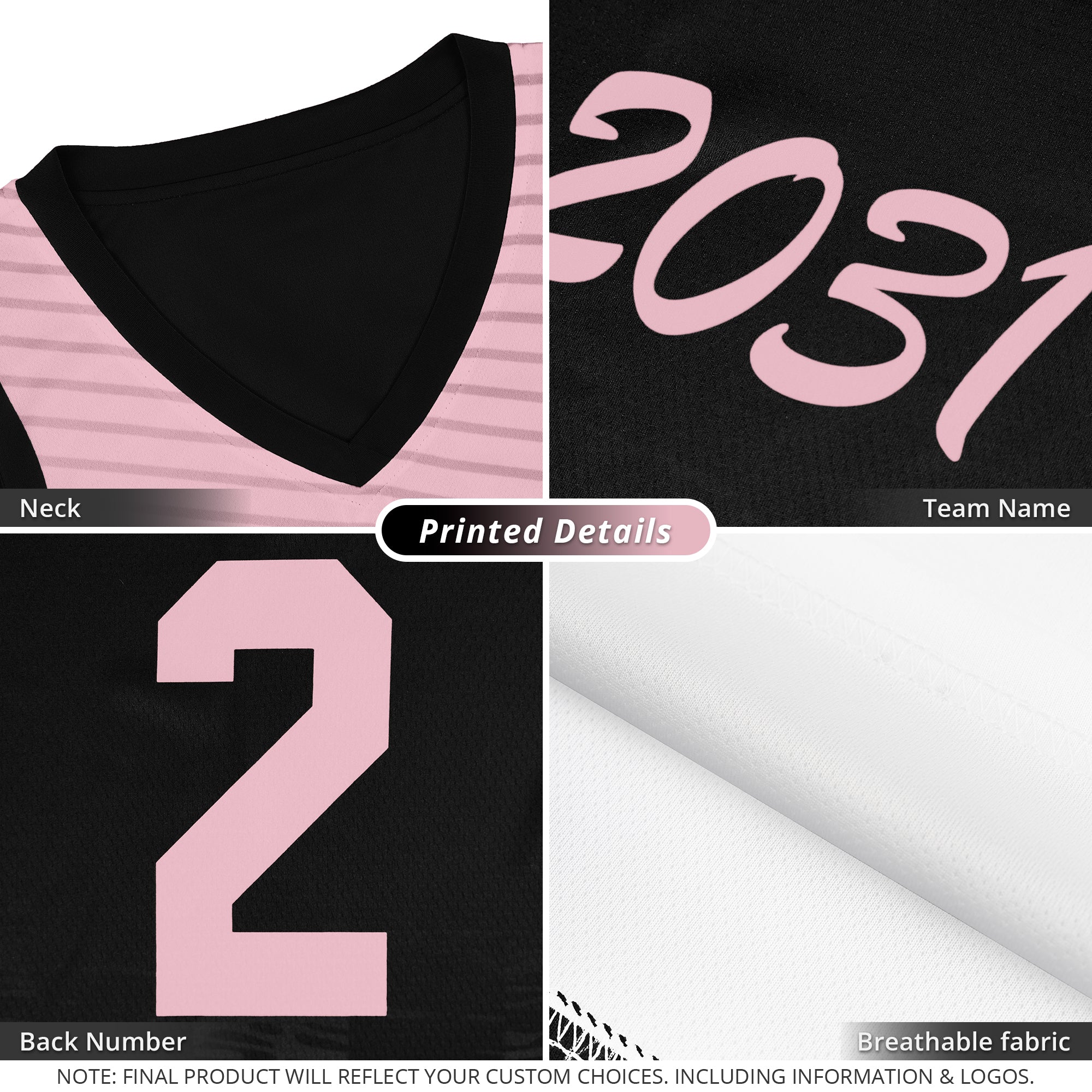 Custom Black Pink Chest Slash Patttern Sports Uniform Basketball Jersey