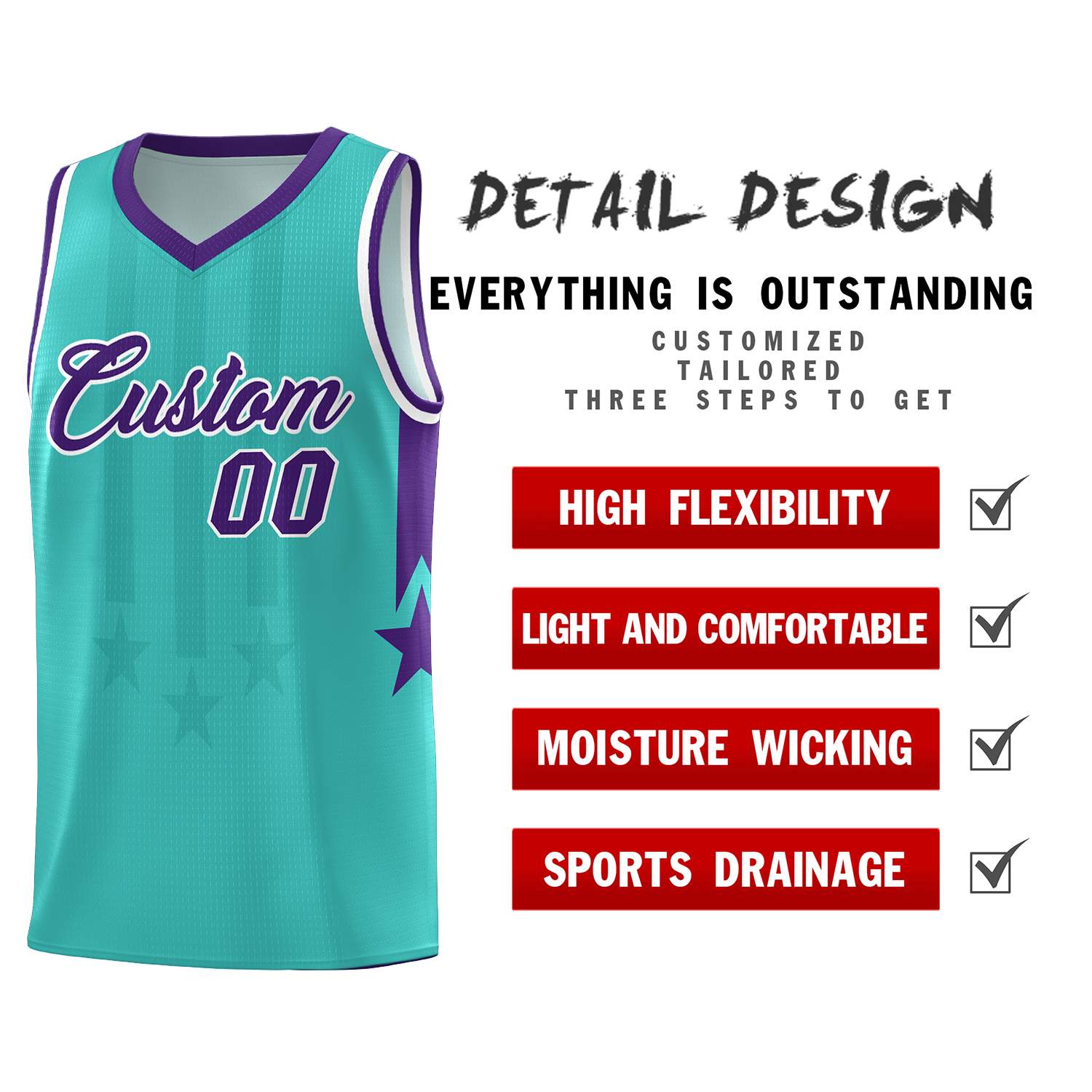Custom Bright Green Purple and White Gradient Star Graffiti Pattern Sports Uniform Basketball Jersey