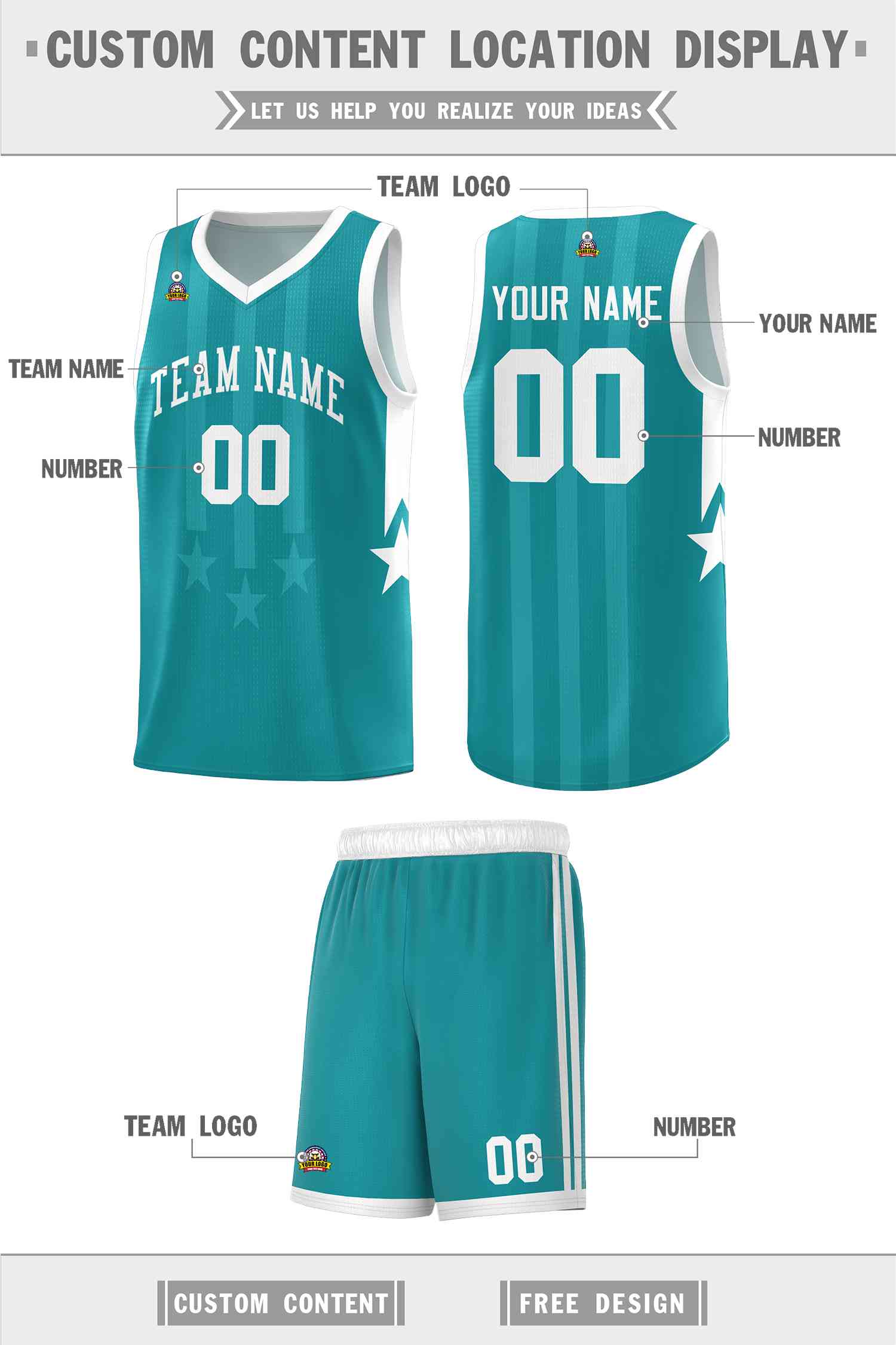 Custom Aqua White and White Gradient Star Graffiti Pattern Sports Uniform Basketball Jersey