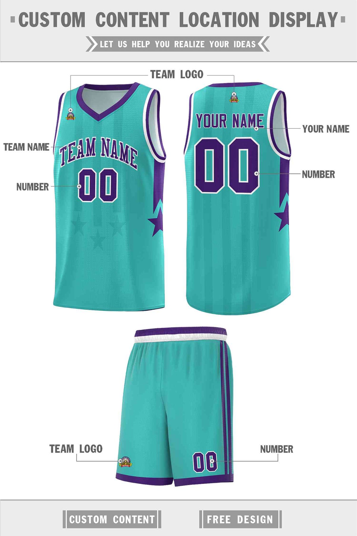 Custom Bright Green Purple and White Gradient Star Graffiti Pattern Sports Uniform Basketball Jersey