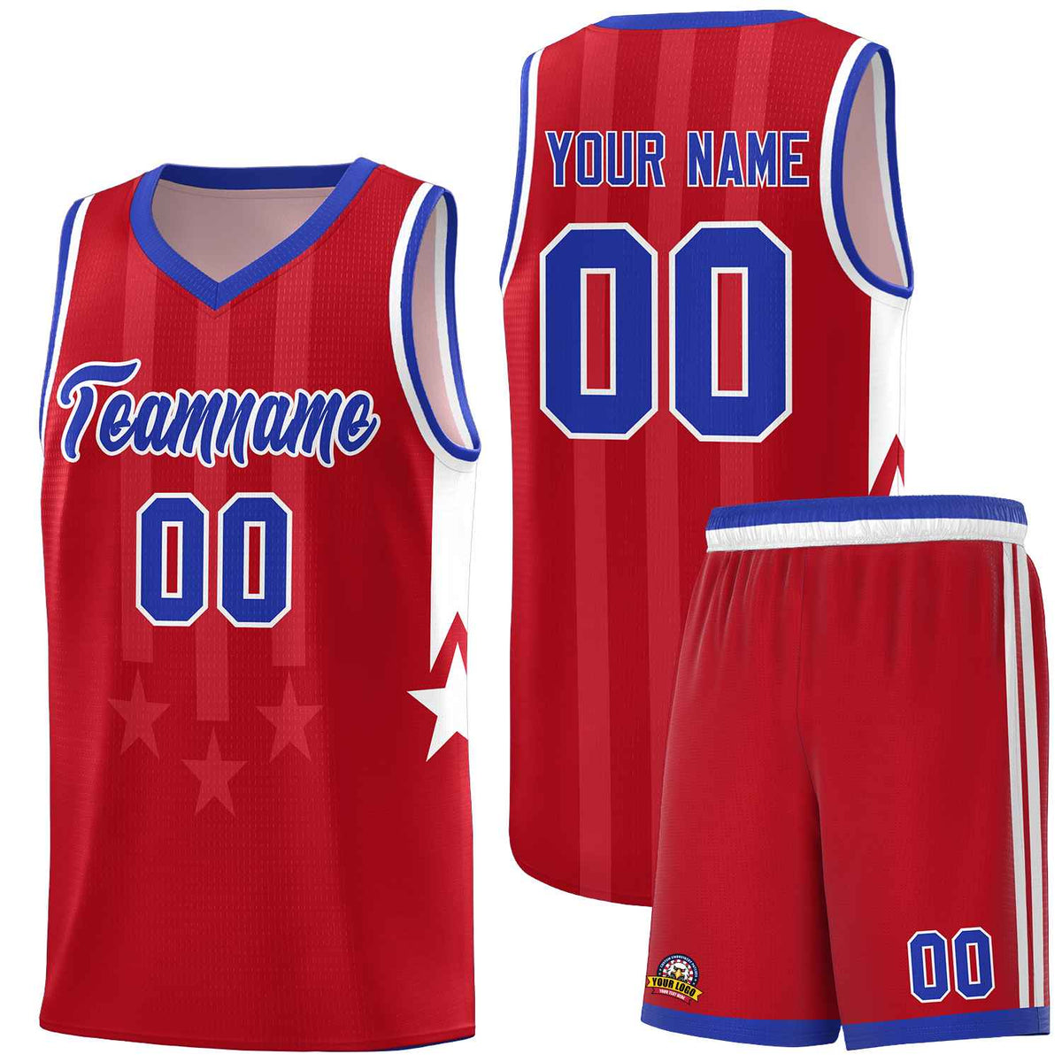 Custom Pink Royal and White Gradient Star Graffiti Pattern Sports Uniform Basketball Jersey