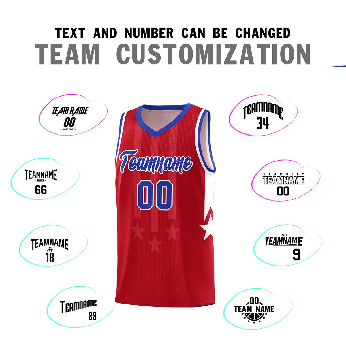 Custom Pink Royal and White Gradient Star Graffiti Pattern Sports Uniform Basketball Jersey