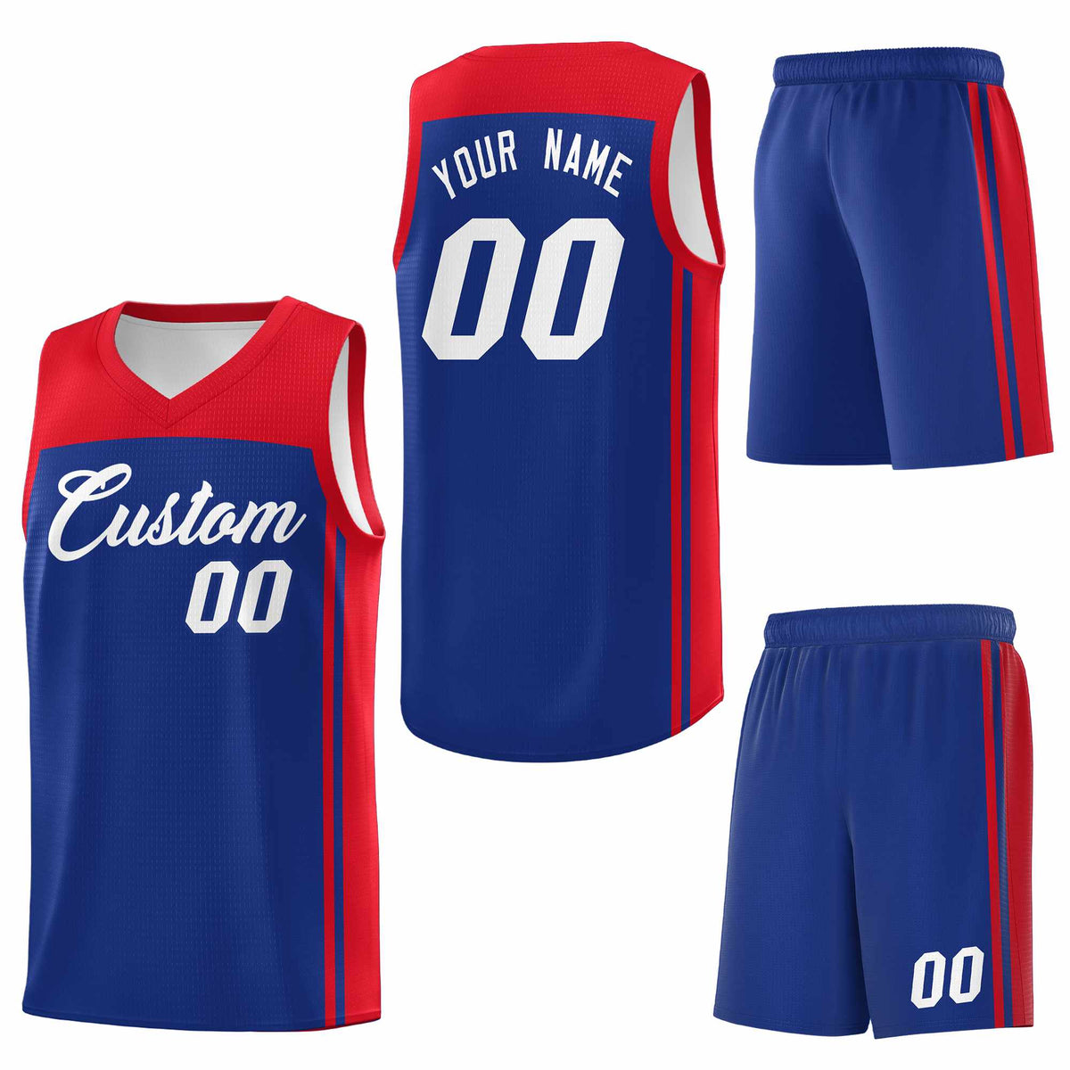 Custom Royal Red Classic Sets Sports Uniform Basketball Jersey