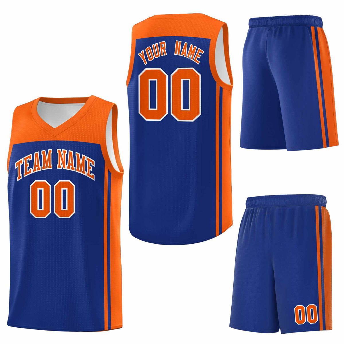 Custom Royal Orange Classic Sets Sports Uniform Basketball Jersey
