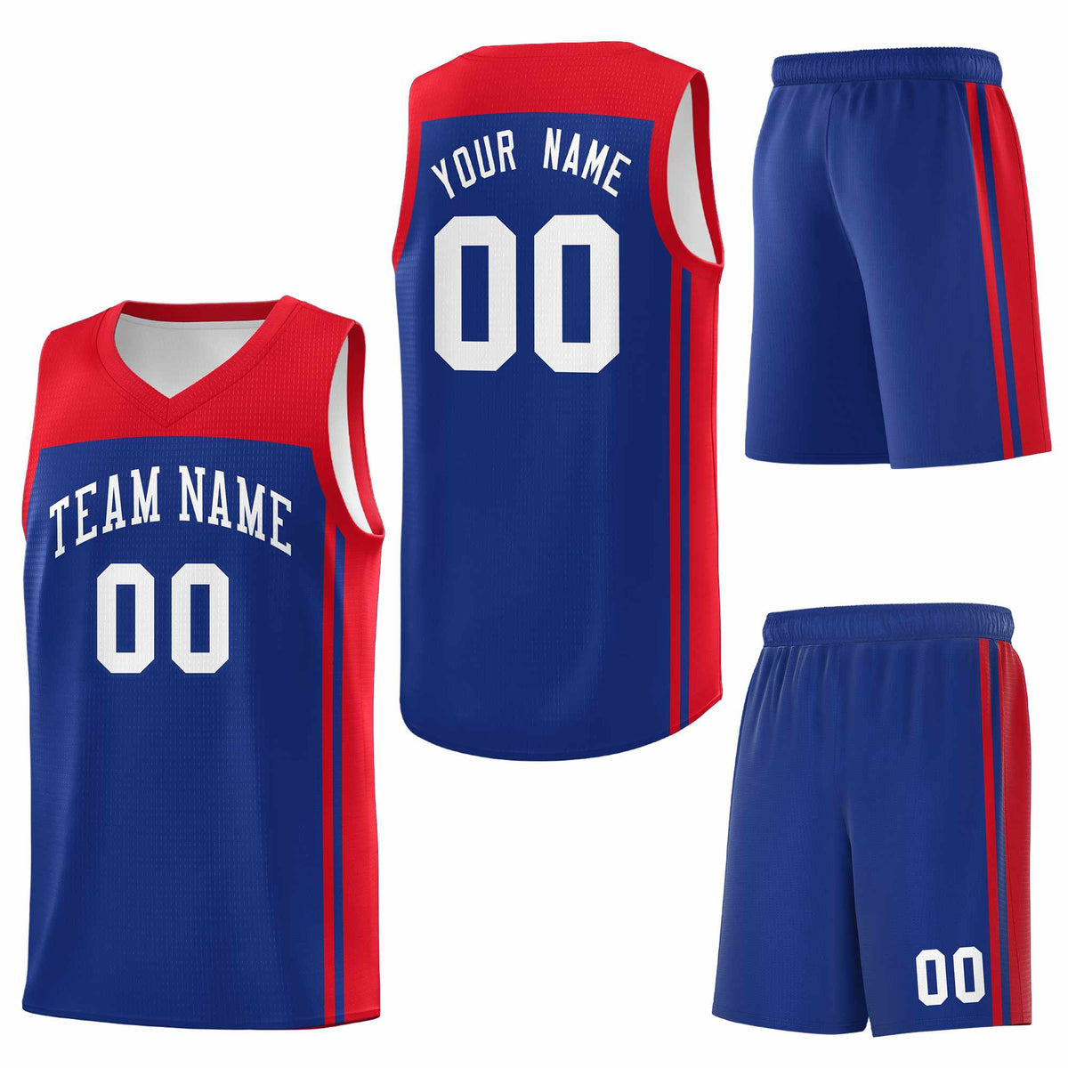 Custom Royal Red Classic Sets Sports Uniform Basketball Jersey