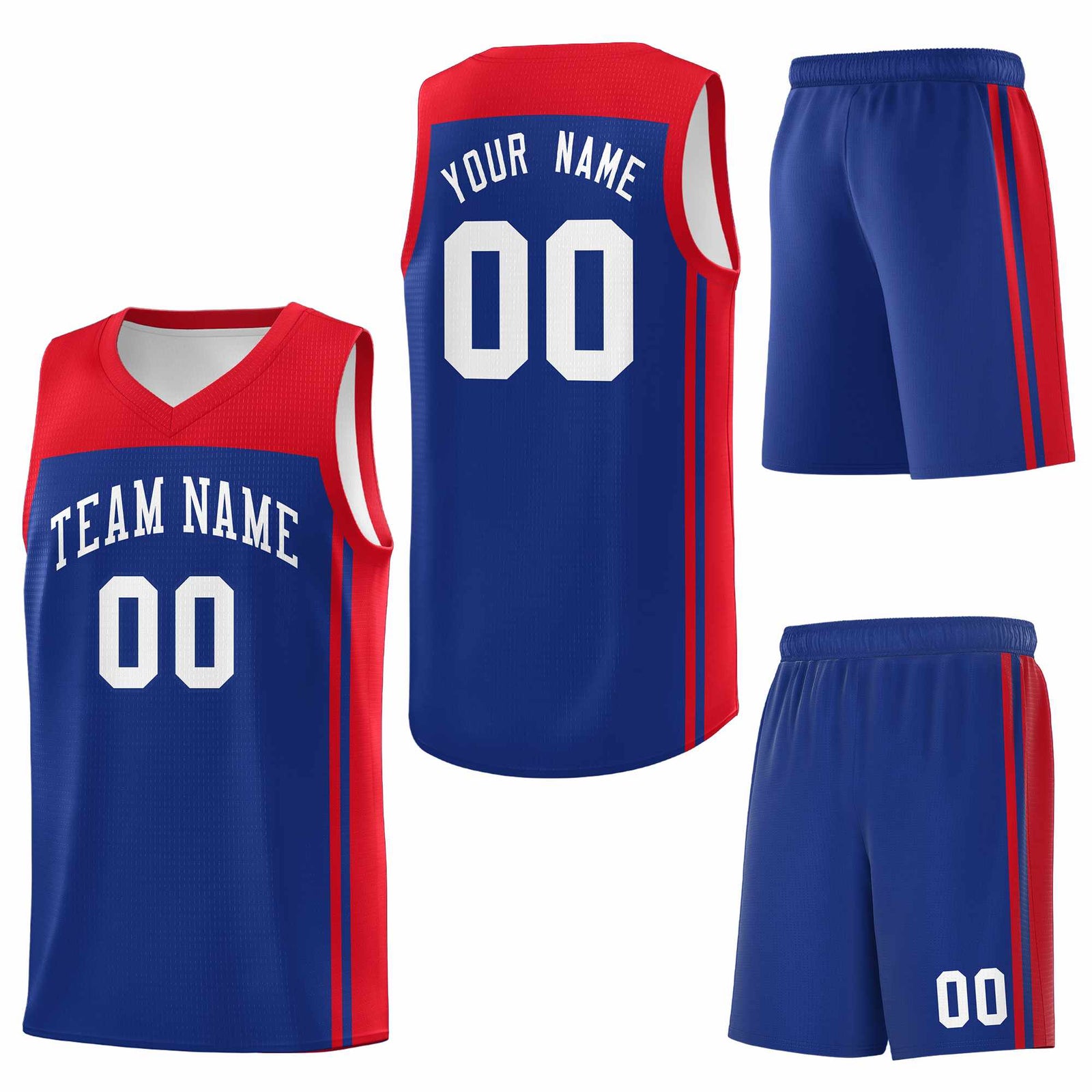 Custom Royal Red Classic Sets Sports Uniform Basketball Jersey