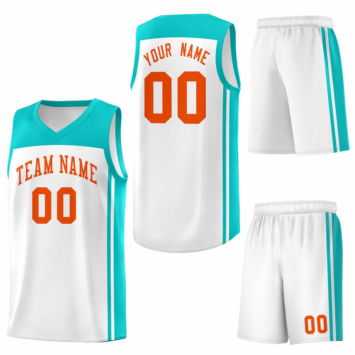 Custom White Bright Green Classic Sets Sports Uniform Basketball Jersey