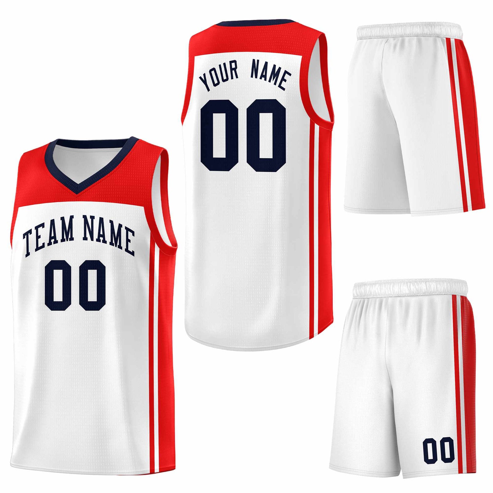 Custom White Navy Classic Sets Sports Uniform Basketball Jersey